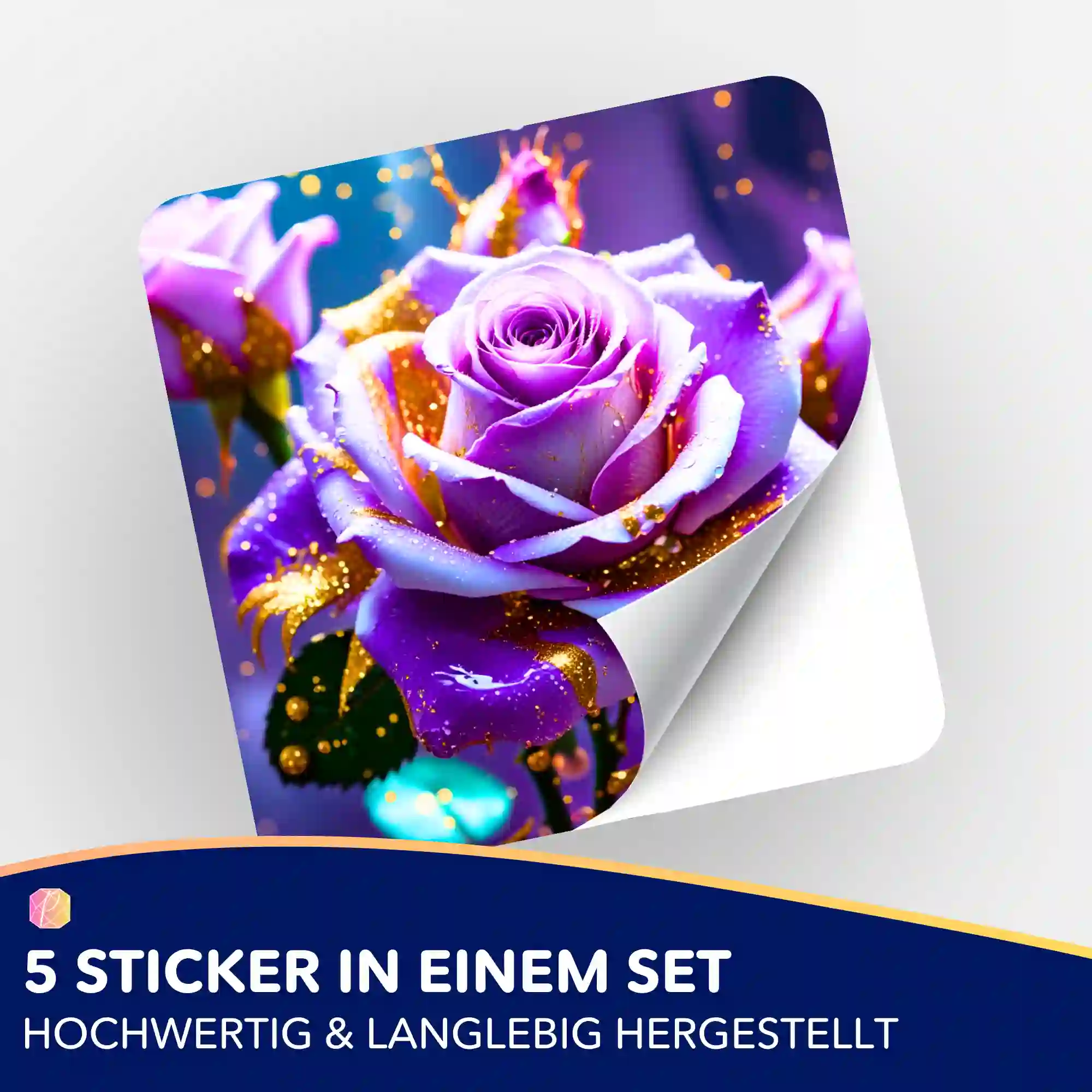 Aufkleber 5er-Set - Amethystrose - Image 2