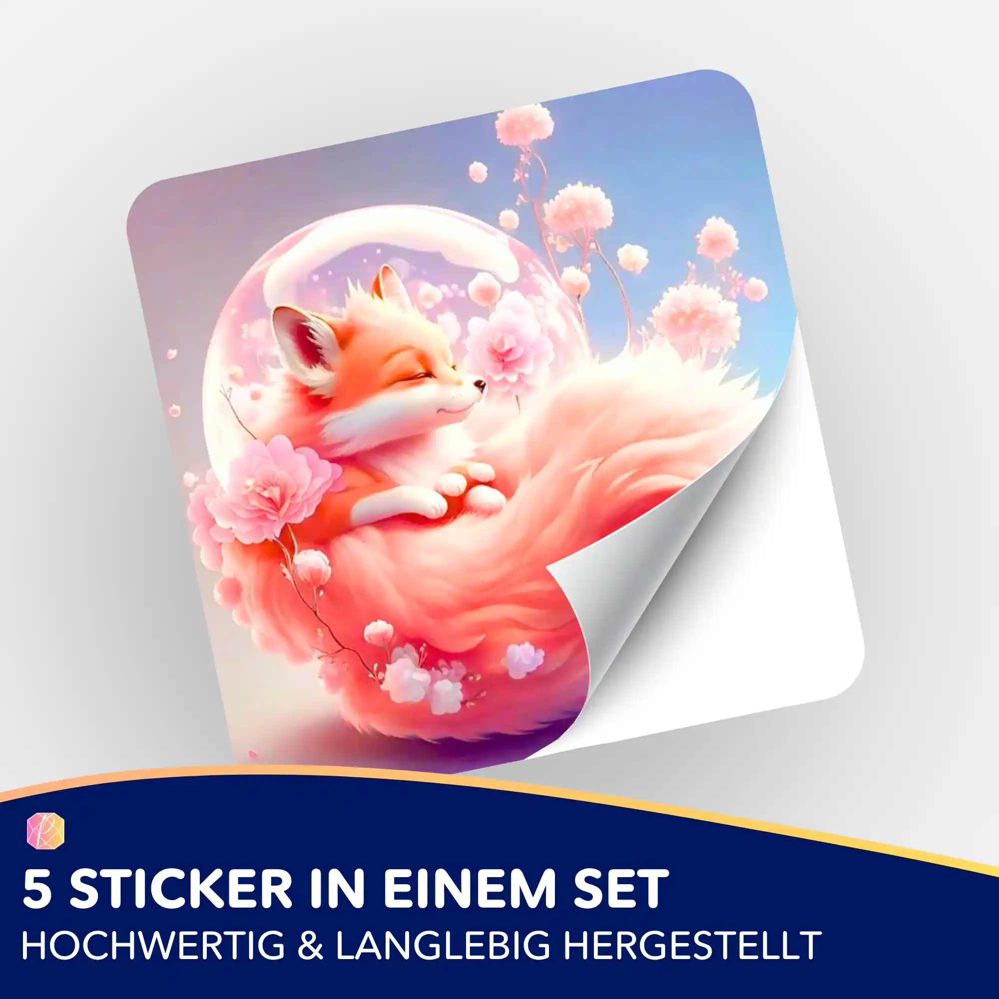 Aufkleber 5er-Set - Apricot Foxy - Image 2