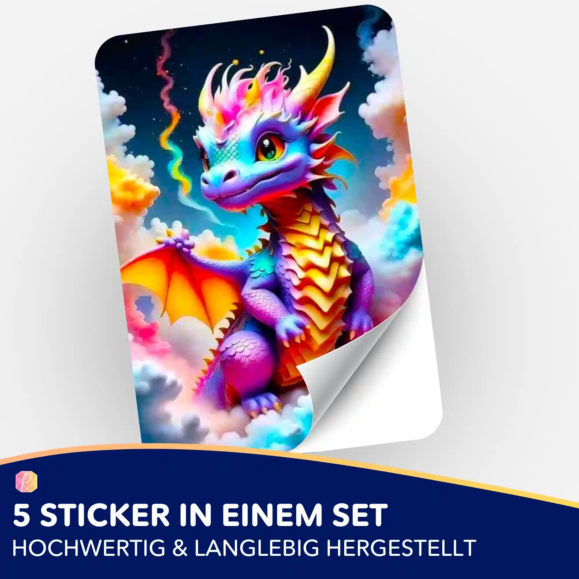Aufkleber 5er-Set - Baby Dragon - Image 2