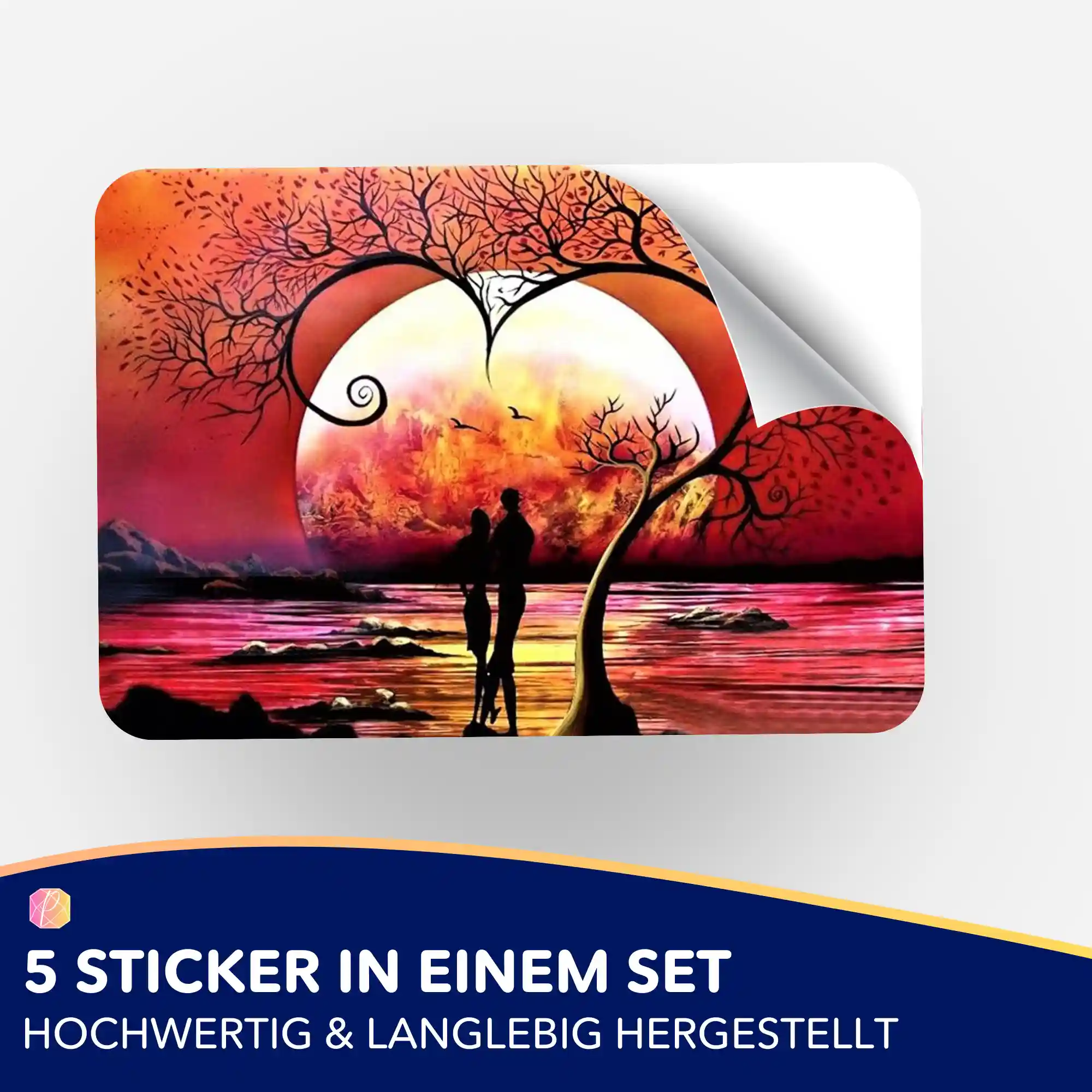 Aufkleber 5er-Set - Baum der Liebe - Image 2