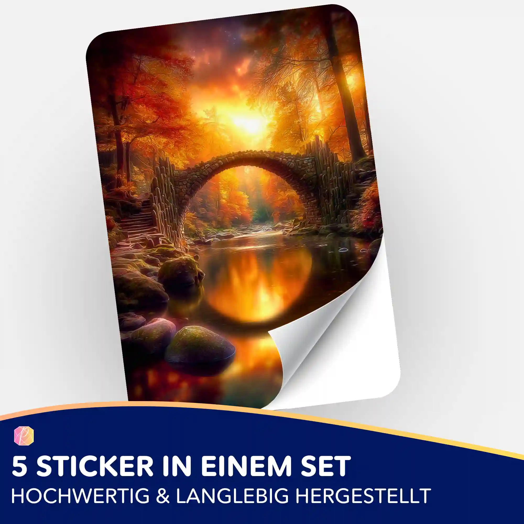 Aufkleber 5er-Set - Brücke der ewigen Stunde - Image 2