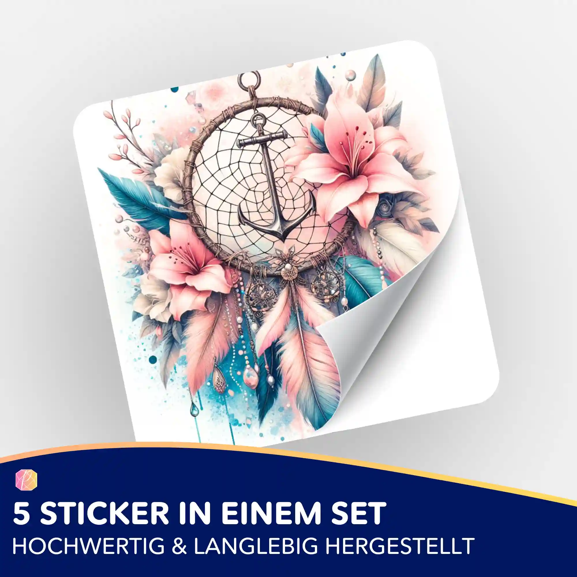 Aufkleber 5er-Set - Dream Anker - Image 2
