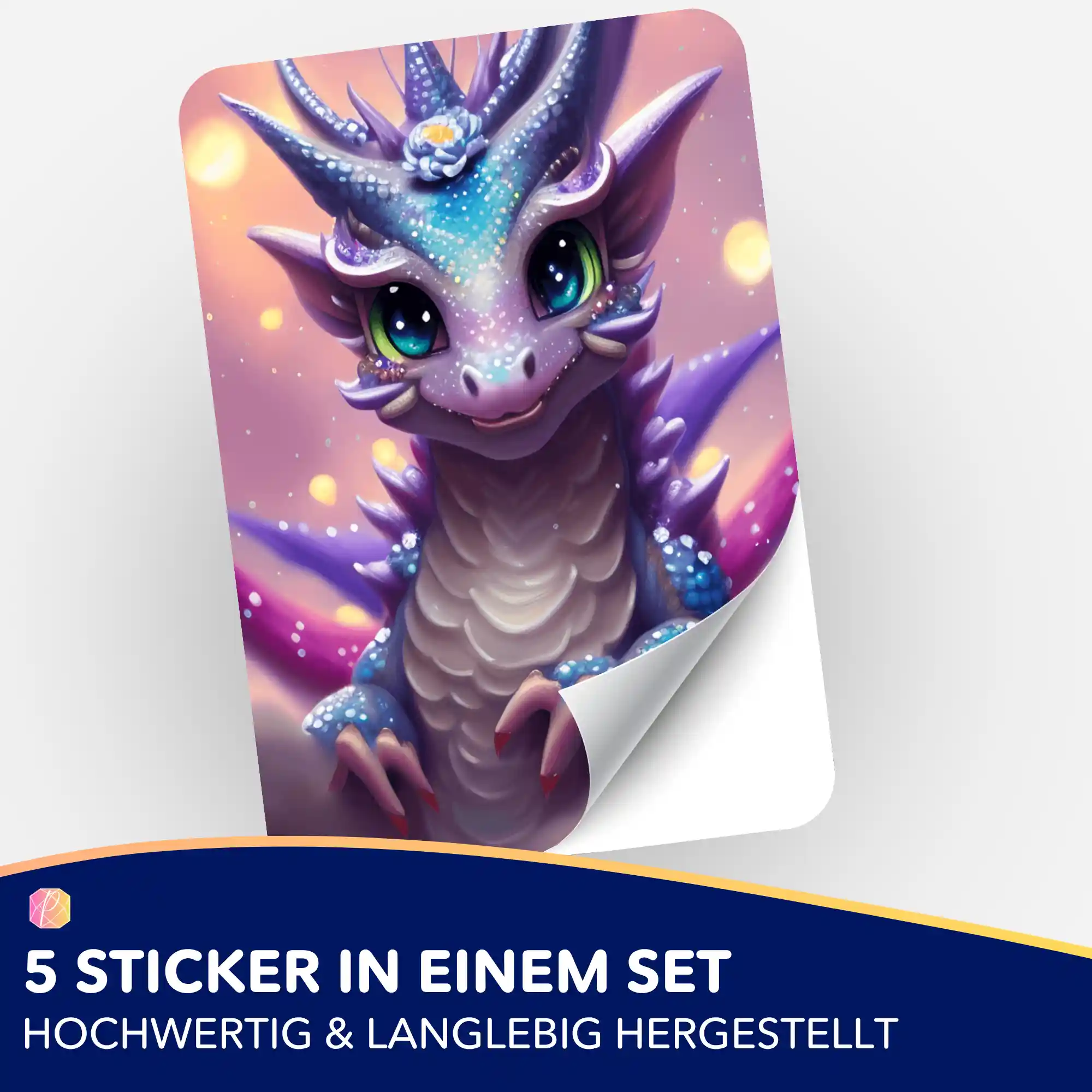 Aufkleber 5er-Set - Cute Dragon - Image 2