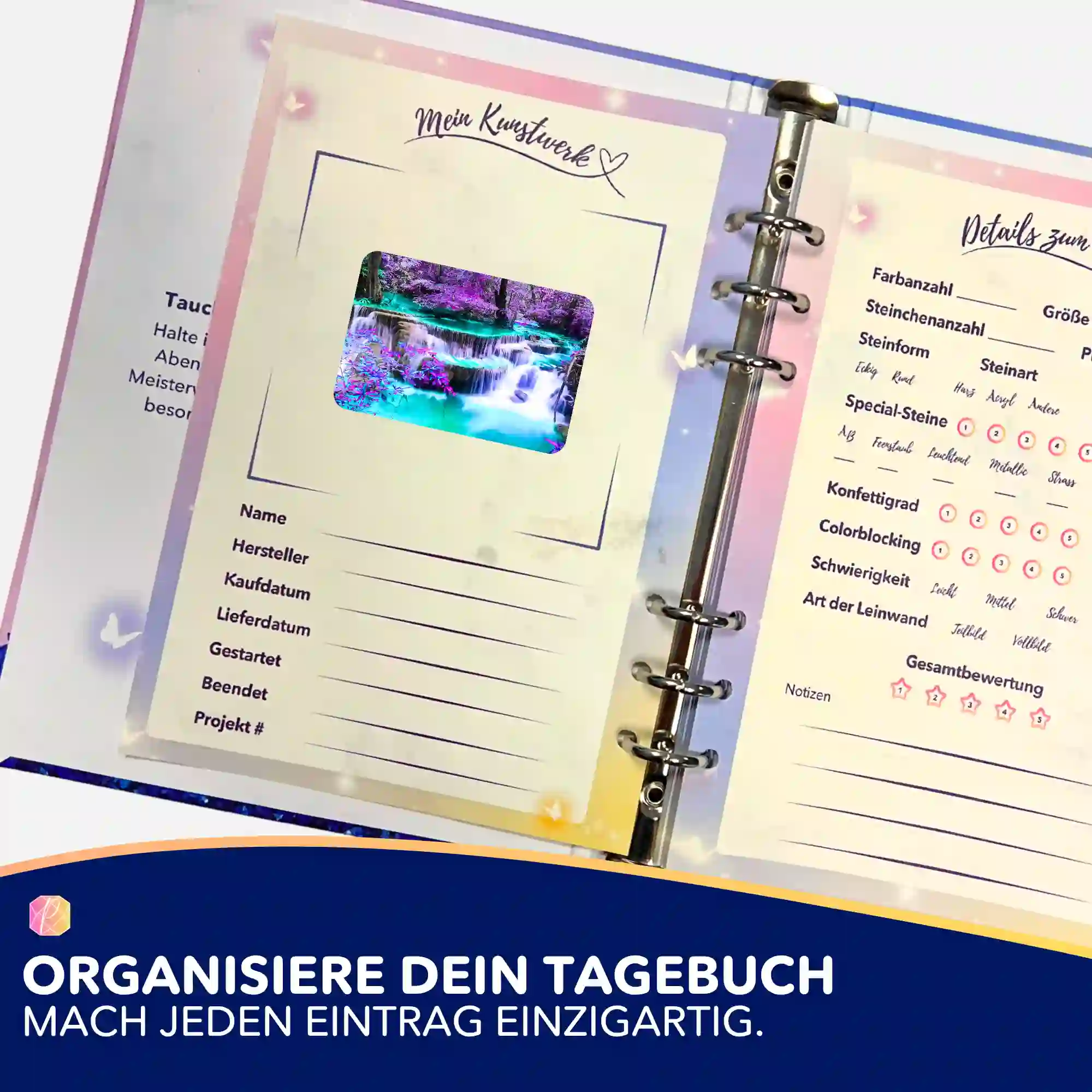 Aufkleber 5er-Set - Die Ruhe des Wasserfalles - Image 3