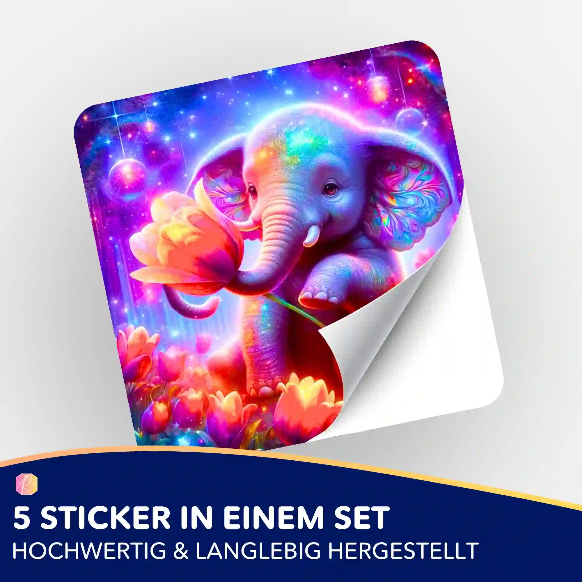 Aufkleber 5er-Set - Elefantenmädchen - Image 2