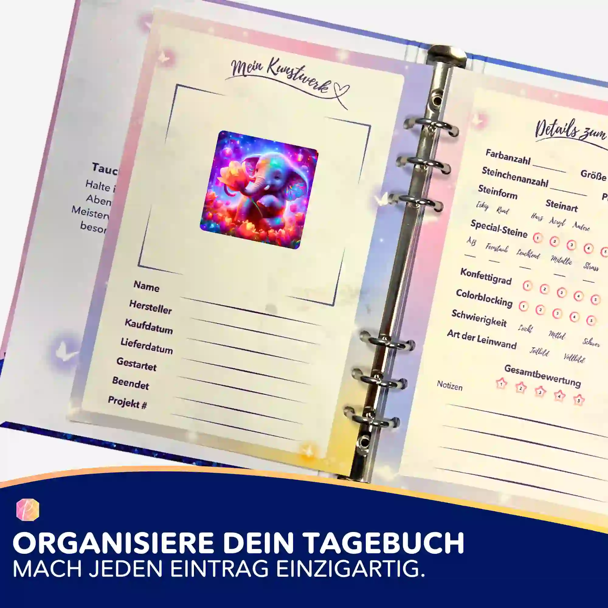Aufkleber 5er-Set - Elefantenmädchen - Image 3