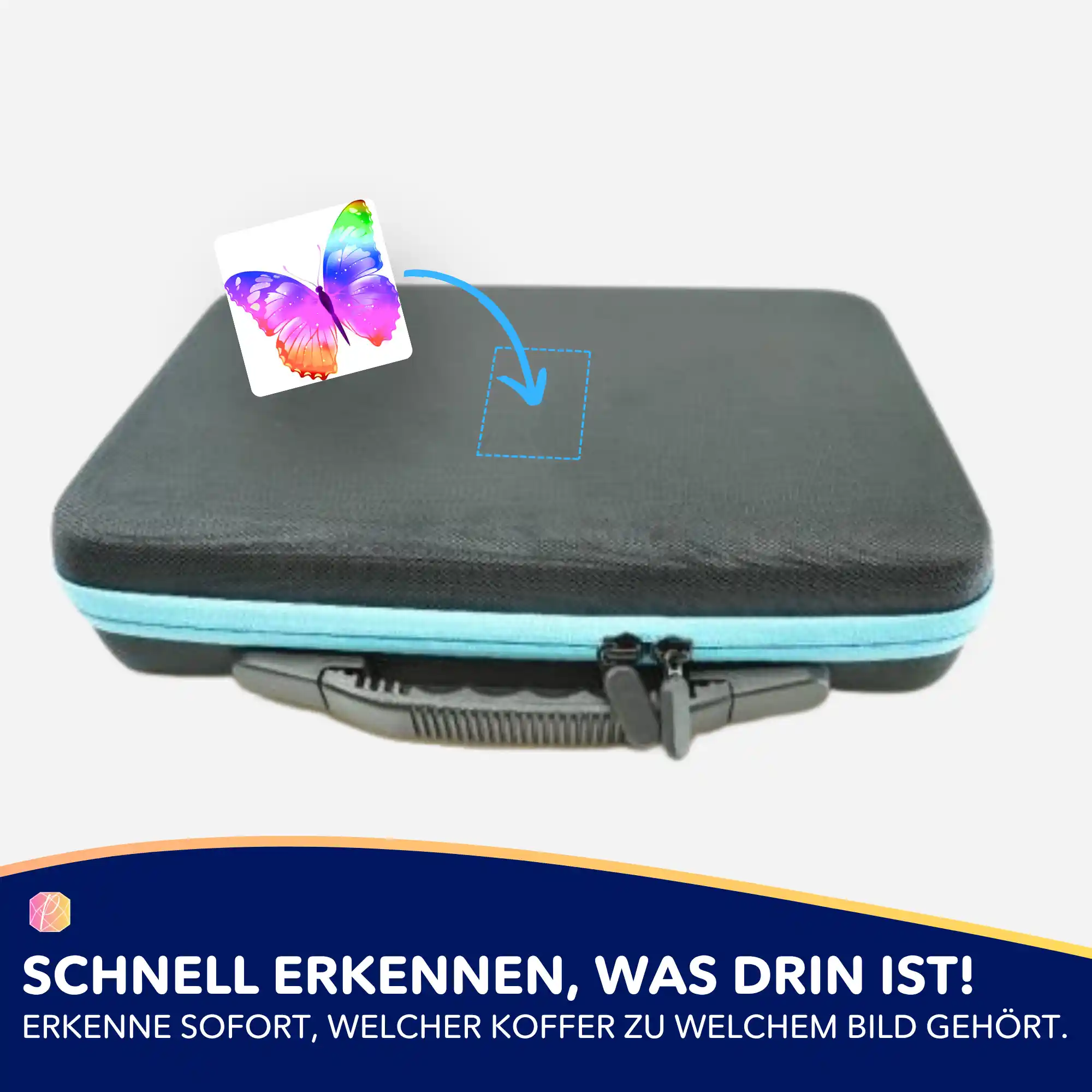 Aufkleber 5er-Set - Farbenfroher Schmetterling - Image 4