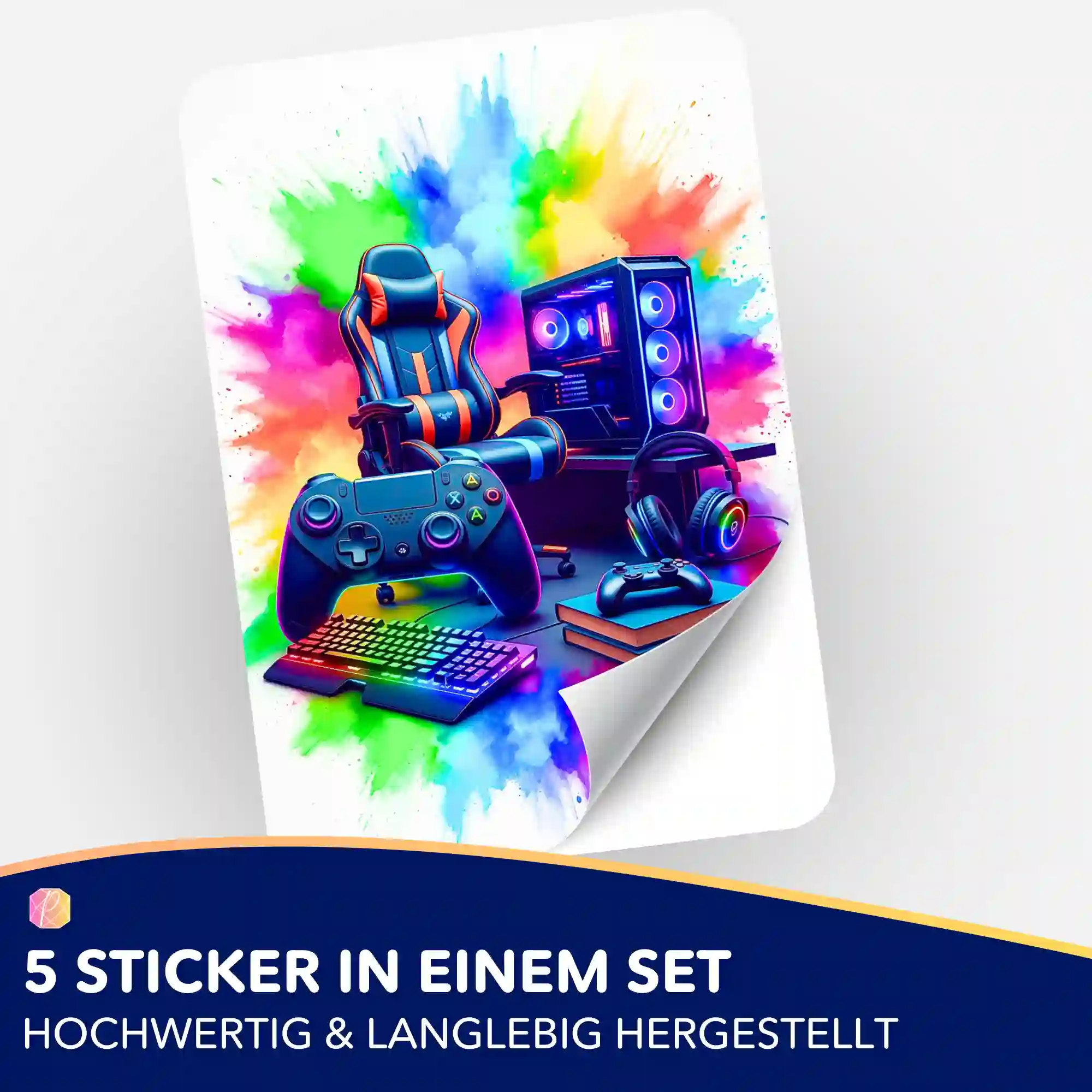 Aufkleber 5er-Set - Gaming Zone - Image 2