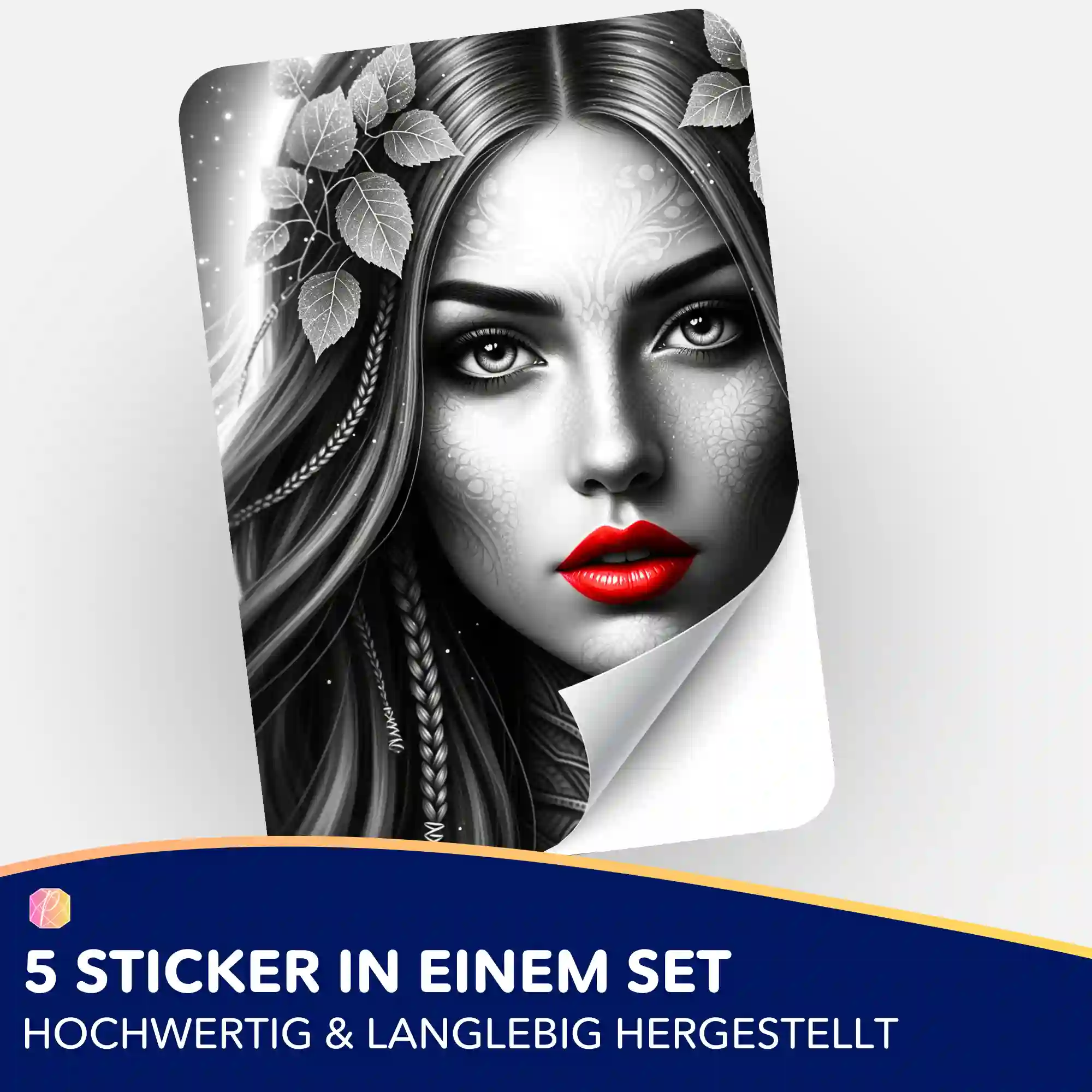 Aufkleber 5er-Set - Red Lips - Image 2