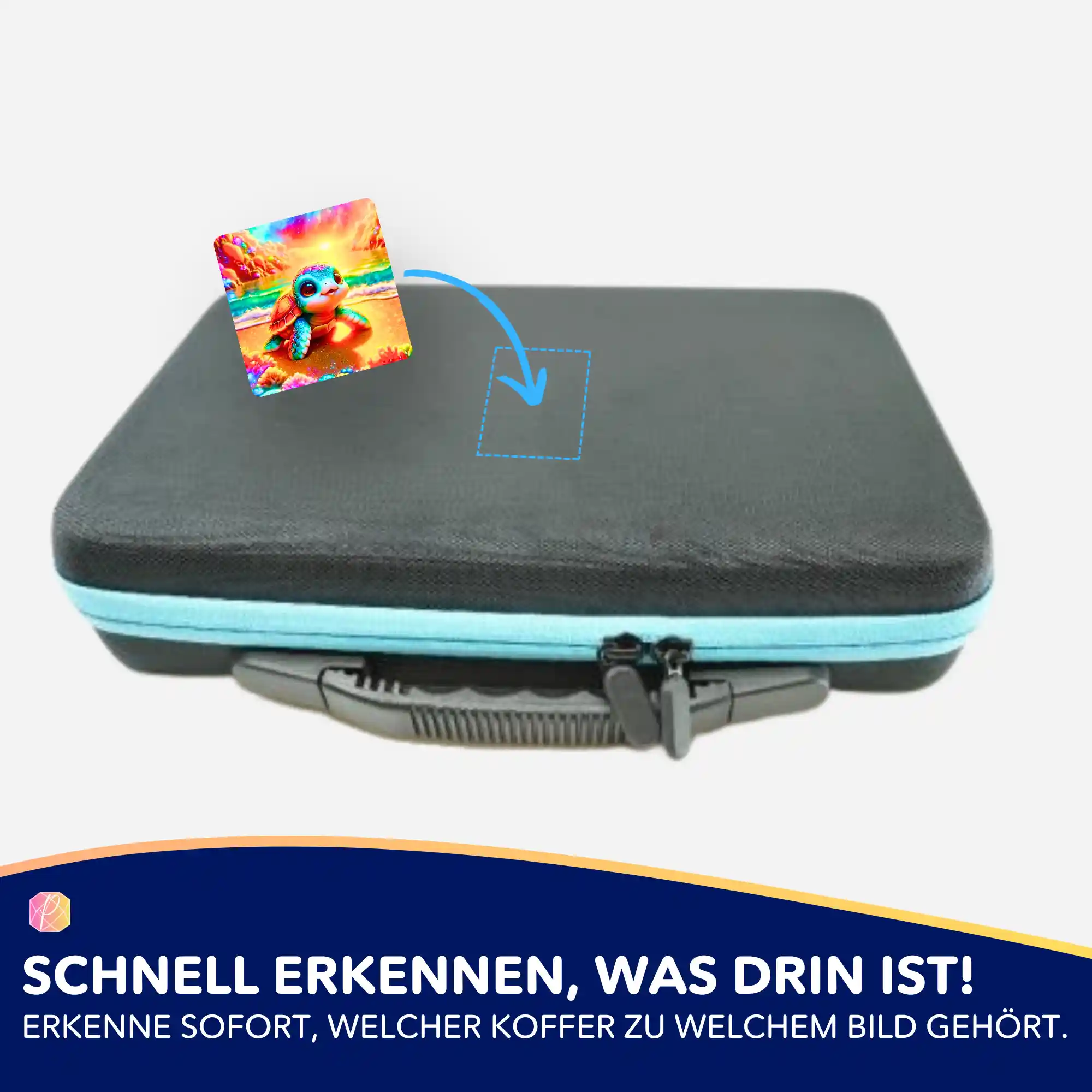 Aufkleber 5er-Set - Schildkröte am Funkelstrand - Image 4