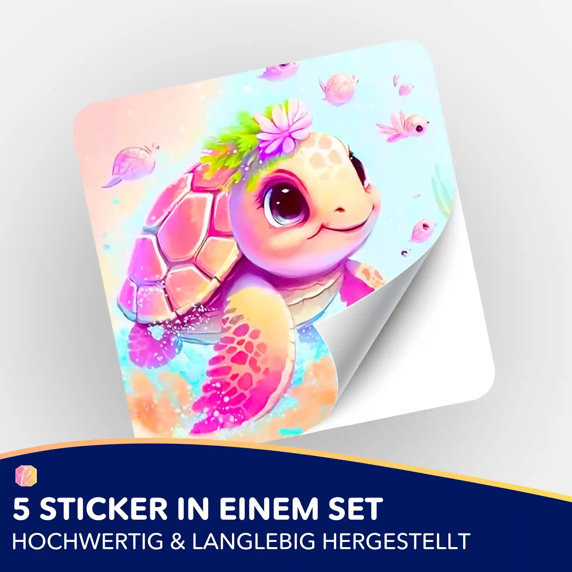 Aufkleber 5er-Set - Schildkrötenmädchen Trudi - Image 2
