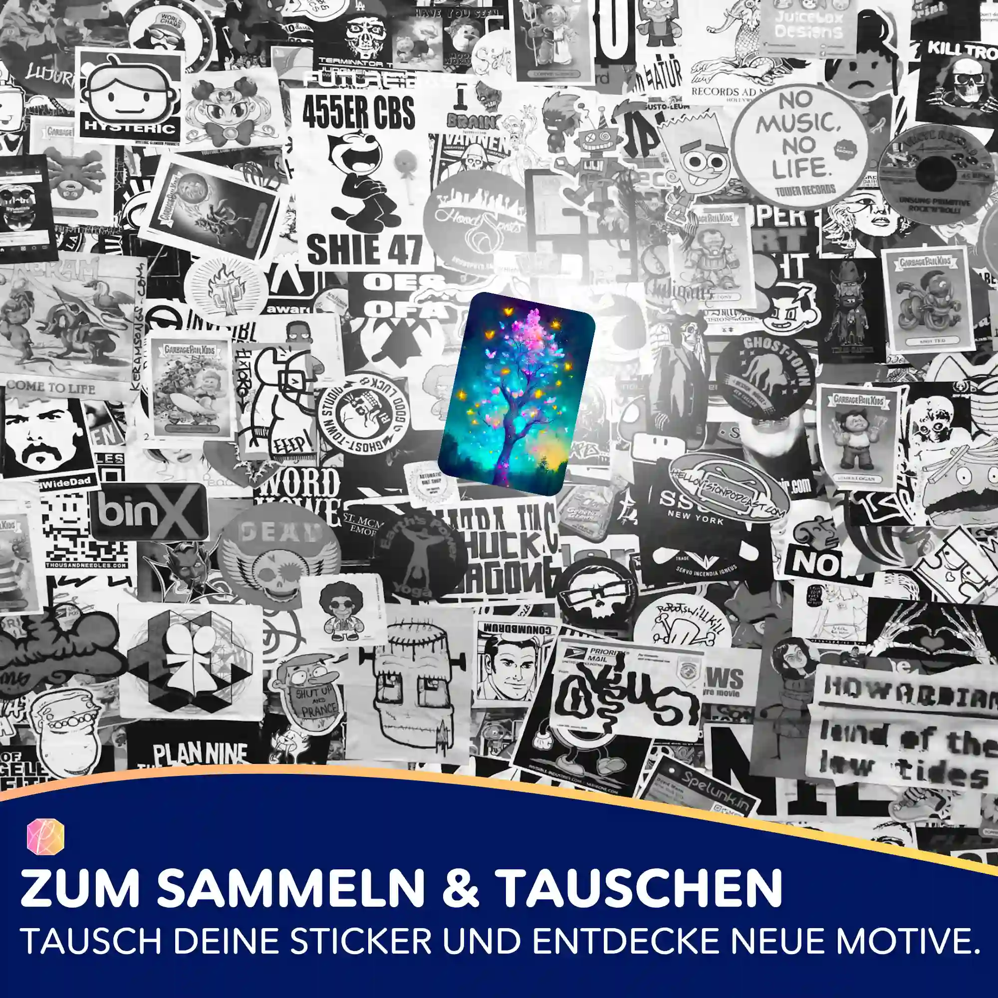 Aufkleber 5er-Set - Schmetterlingsbaum - Image 5