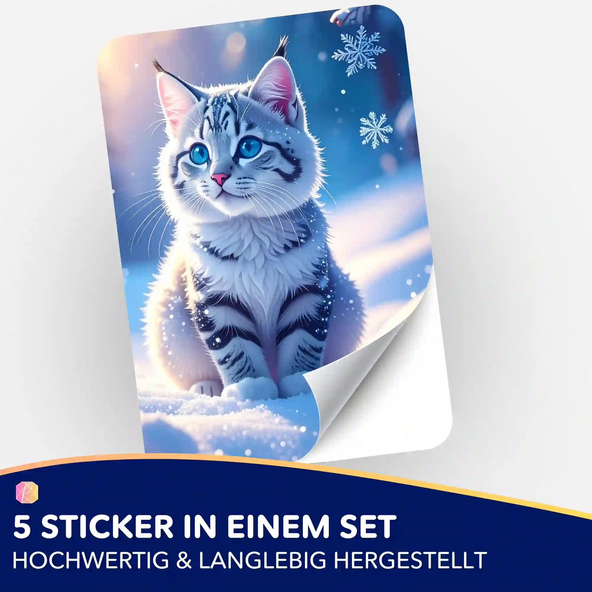Aufkleber 5er-Set - Schneegeist - Image 2