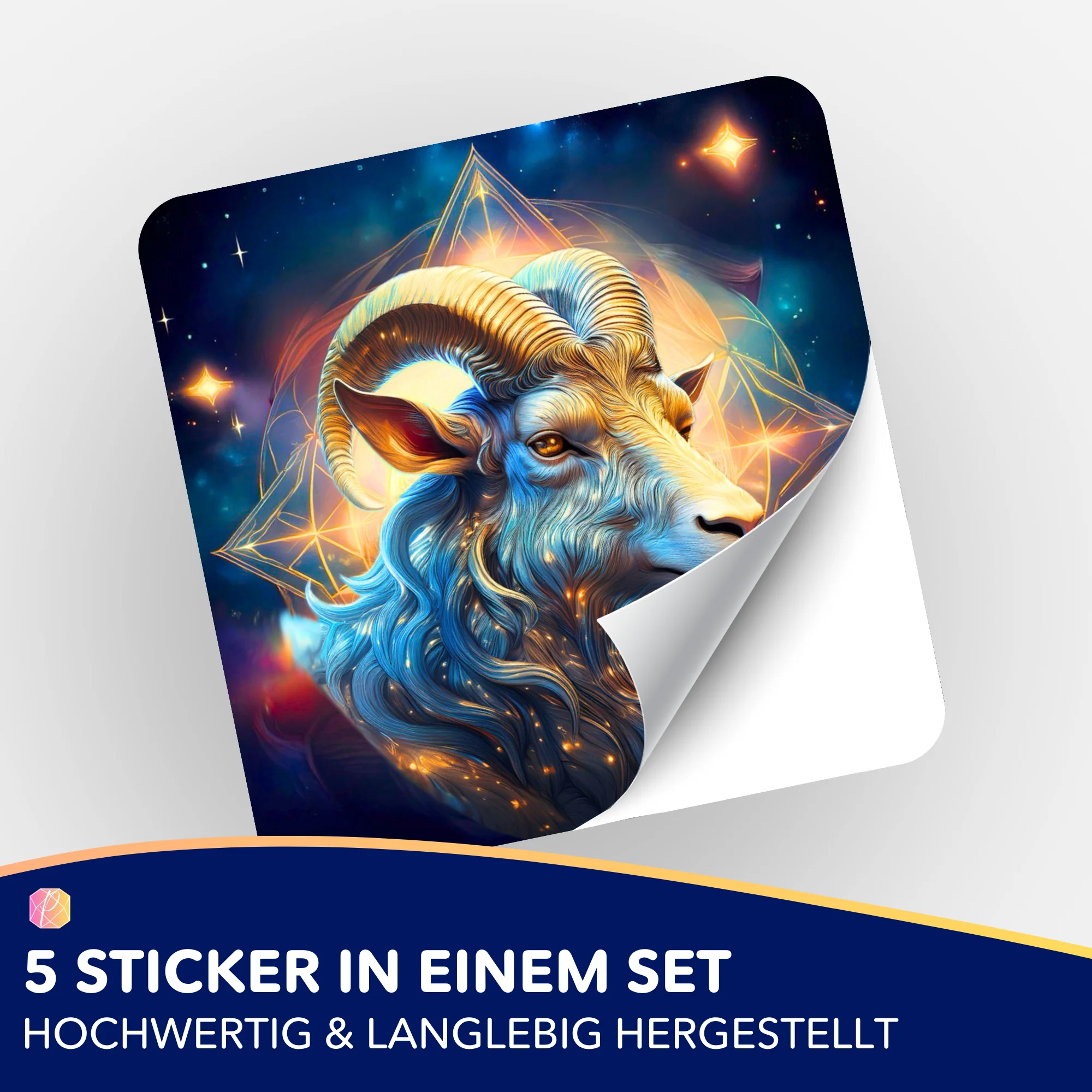 Aufkleber 5er-Set - Sternzeichen Steinbock "Limited Edition" - Image 2