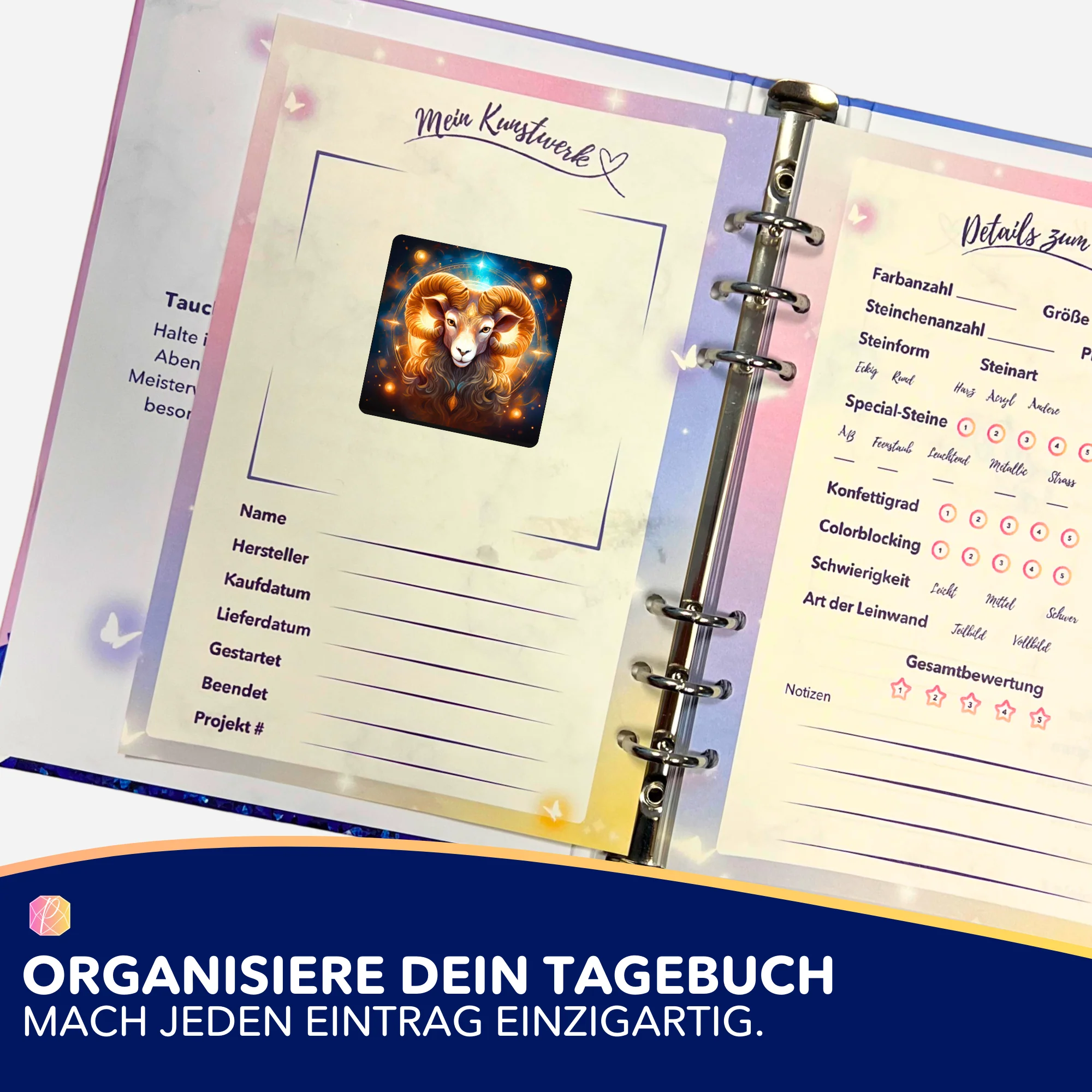 Aufkleber 5er-Set - Sternzeichen Widder "Limited Edition" - Image 3