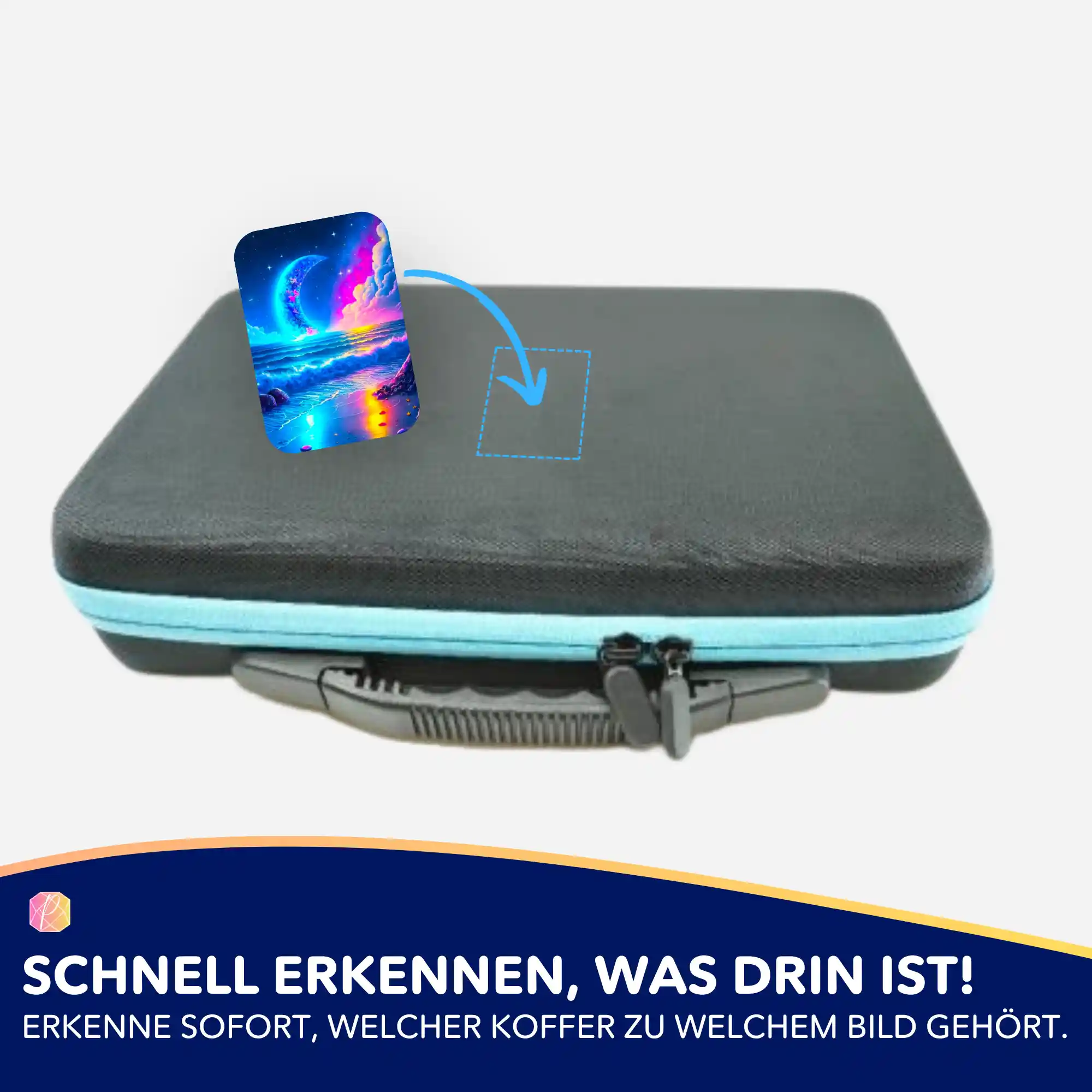 Aufkleber 5er-Set - Strand im Mondschein - Image 4
