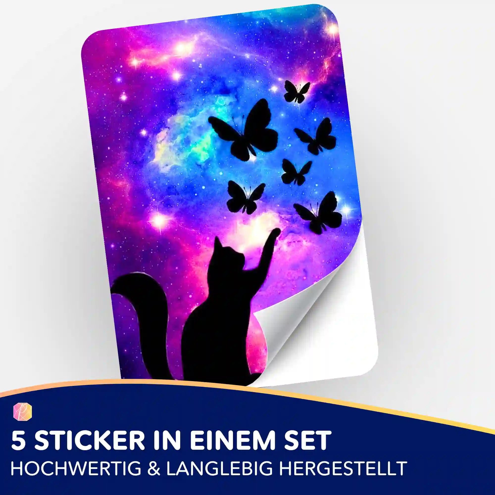 Aufkleber 5er-Set - Touch the Butterflies - Image 2