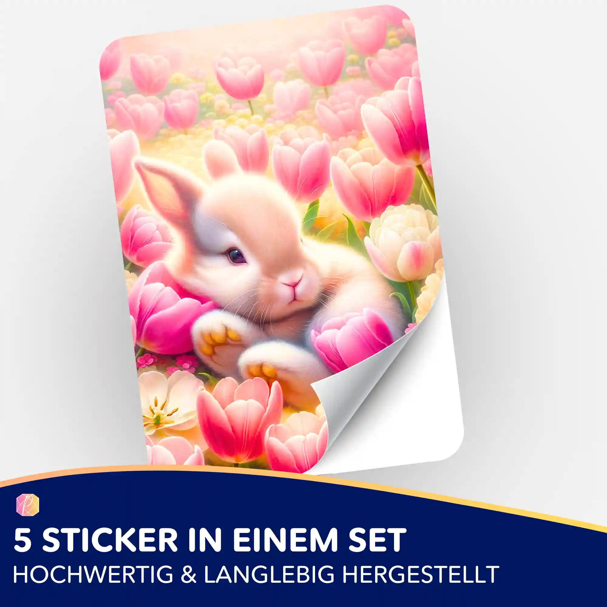 Aufkleber 5er-Set - Verträumtes Osterhäschen - Image 2