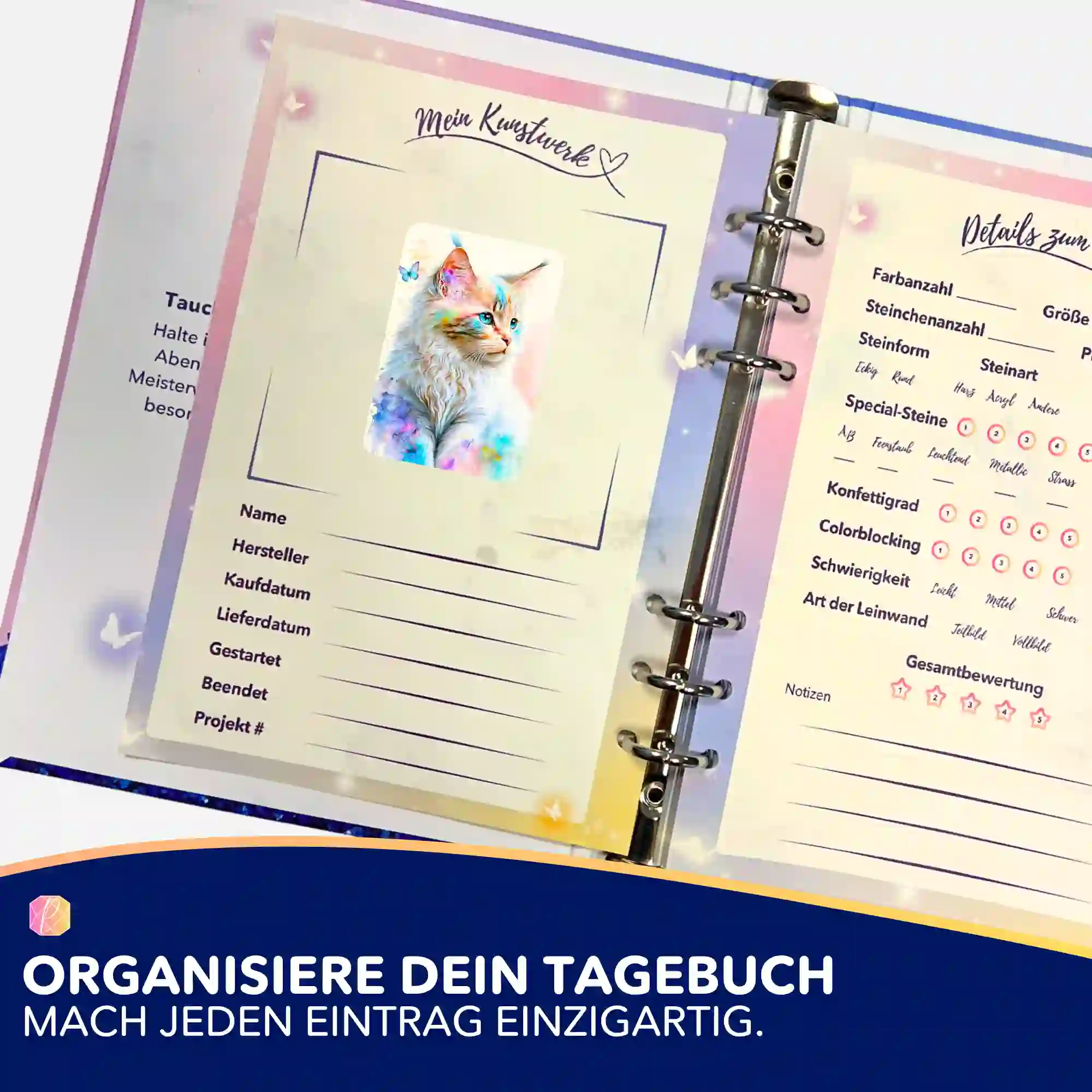 Aufkleber 5er-Set - Zartes Kätzchen - Image 3