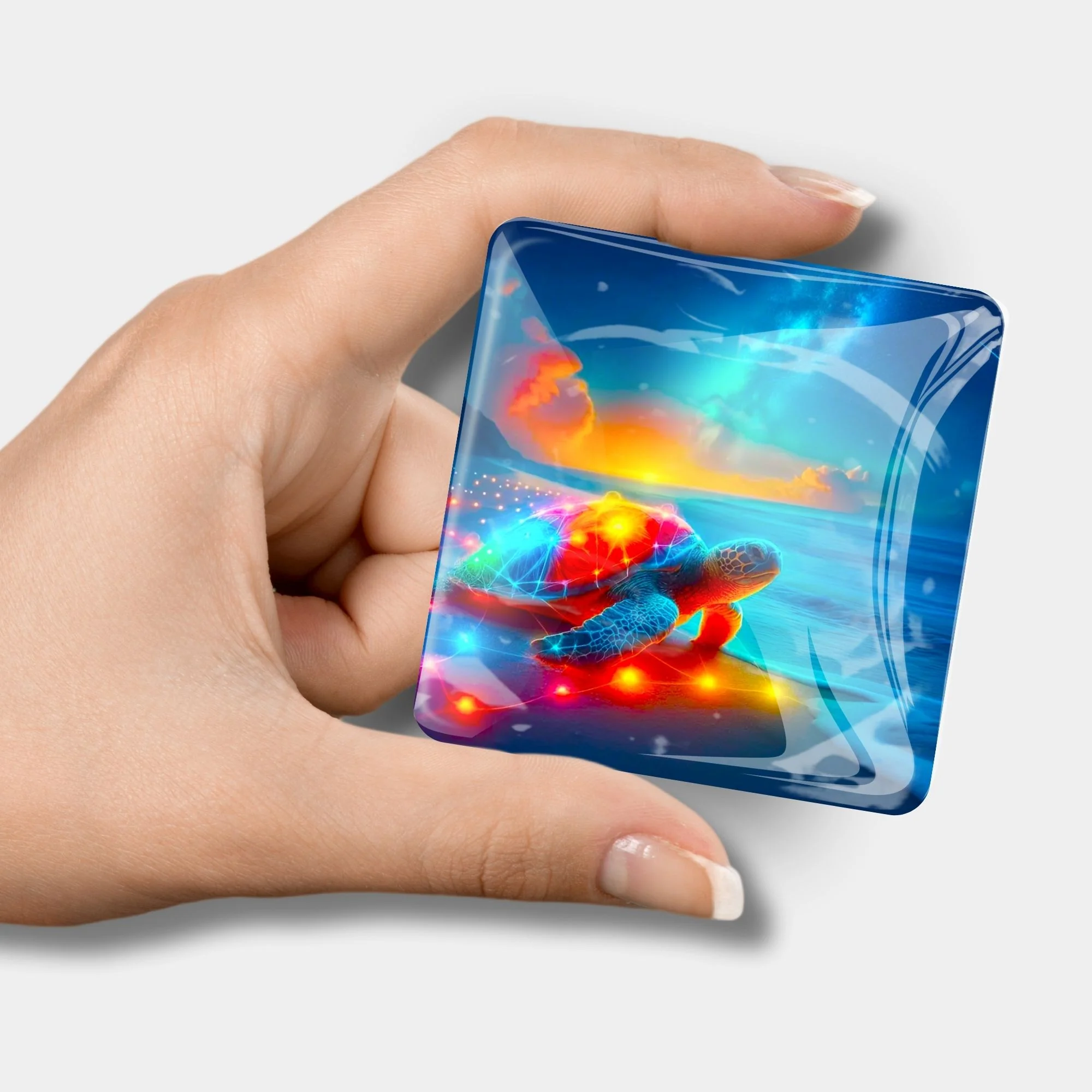 Cover Minder - Colorful sparkling Turtle