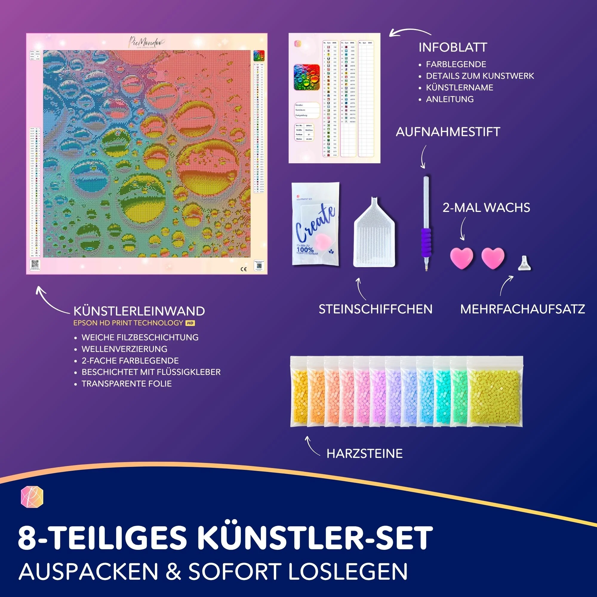 Diamond Painting AB Special - Colorful Raindrops - Image 3