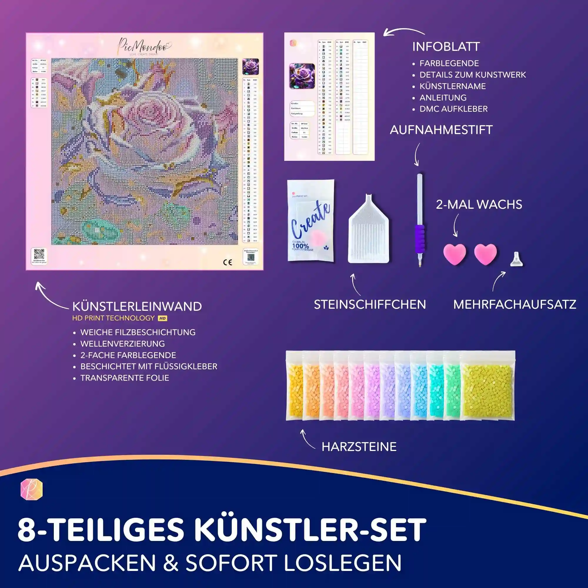 Diamond Painting - Amethystrose - Image 3