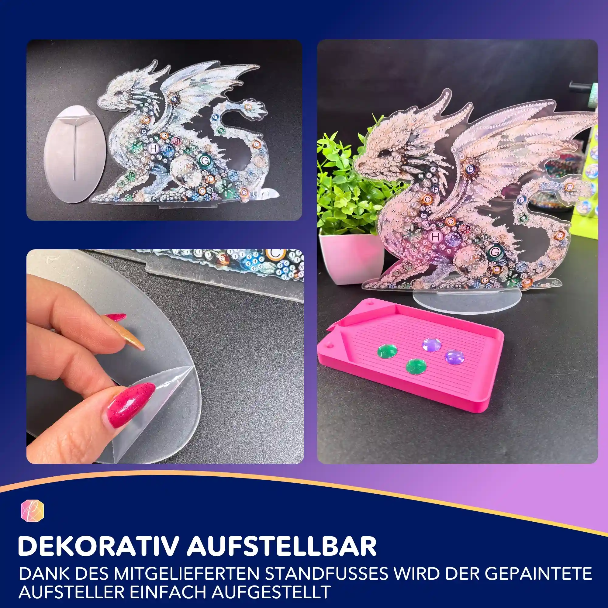 Diamond Painting Aufsteller - Weißer Drache - Image 5