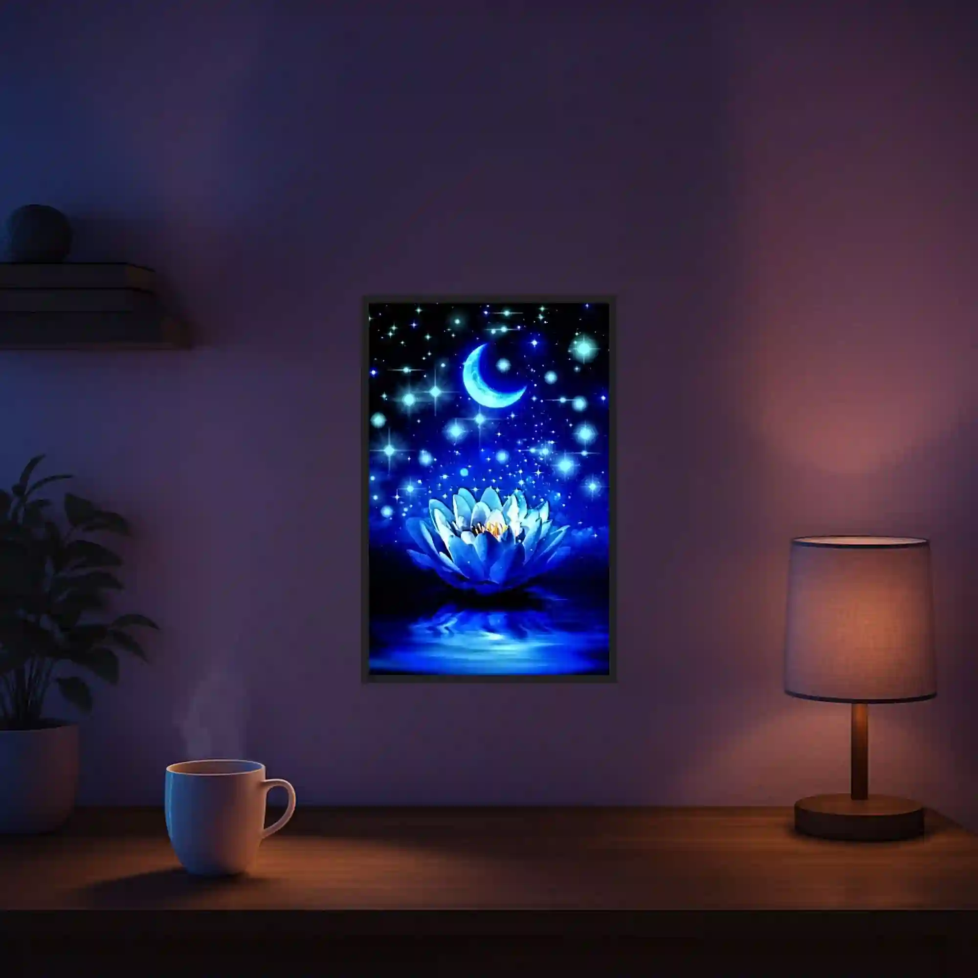 Diamond Painting - Blaue Seerose MINI - Image 5