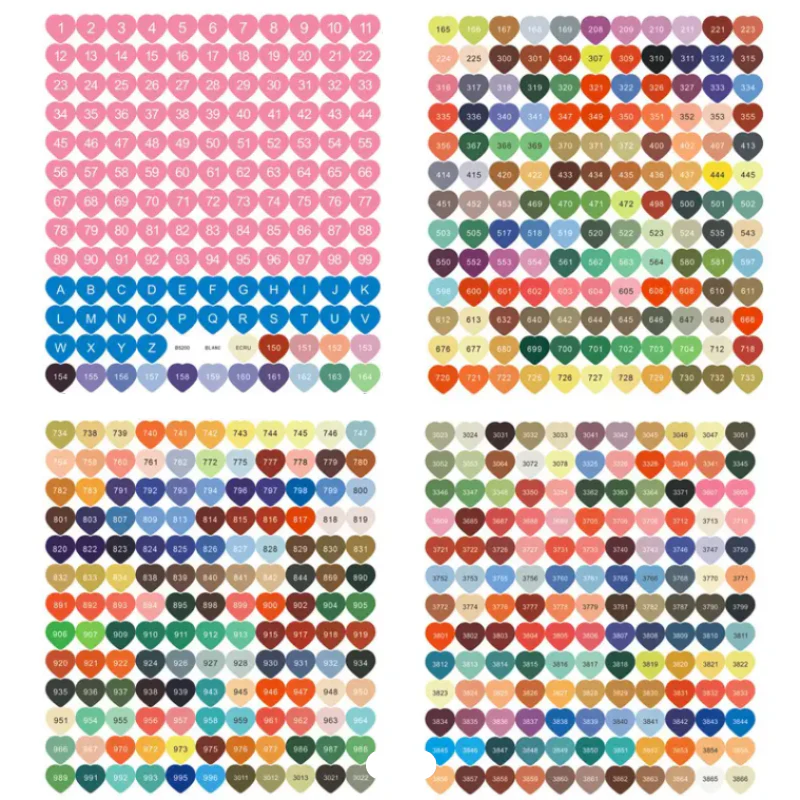 Diamond Painting - DMC Sticker - 4 Bögen - Herzen - Image 6