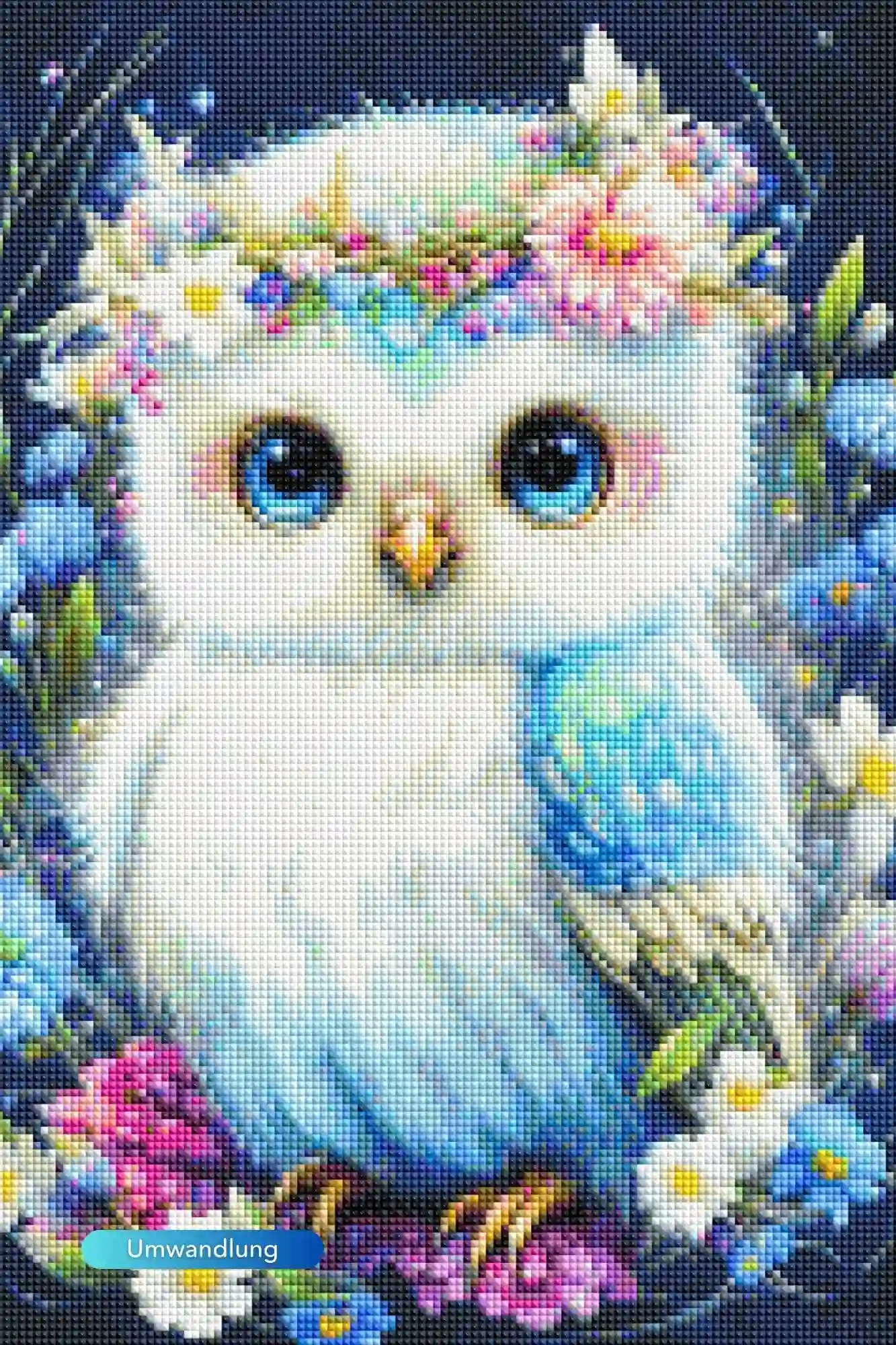 Diamond Painting - Eule im Blumenmeer - Image 2