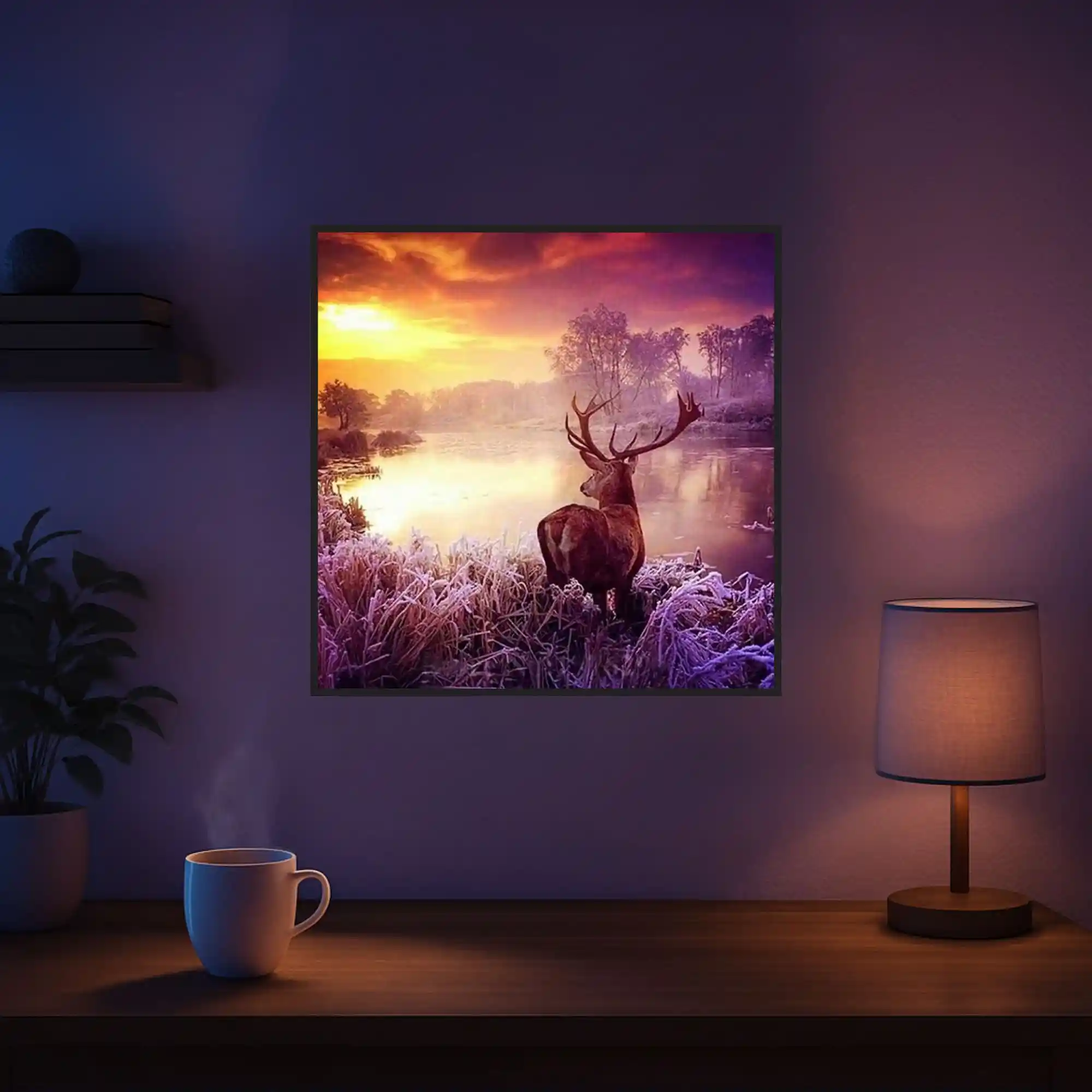 Diamond Painting - Hirsch im Sonnenaufgang - Image 5