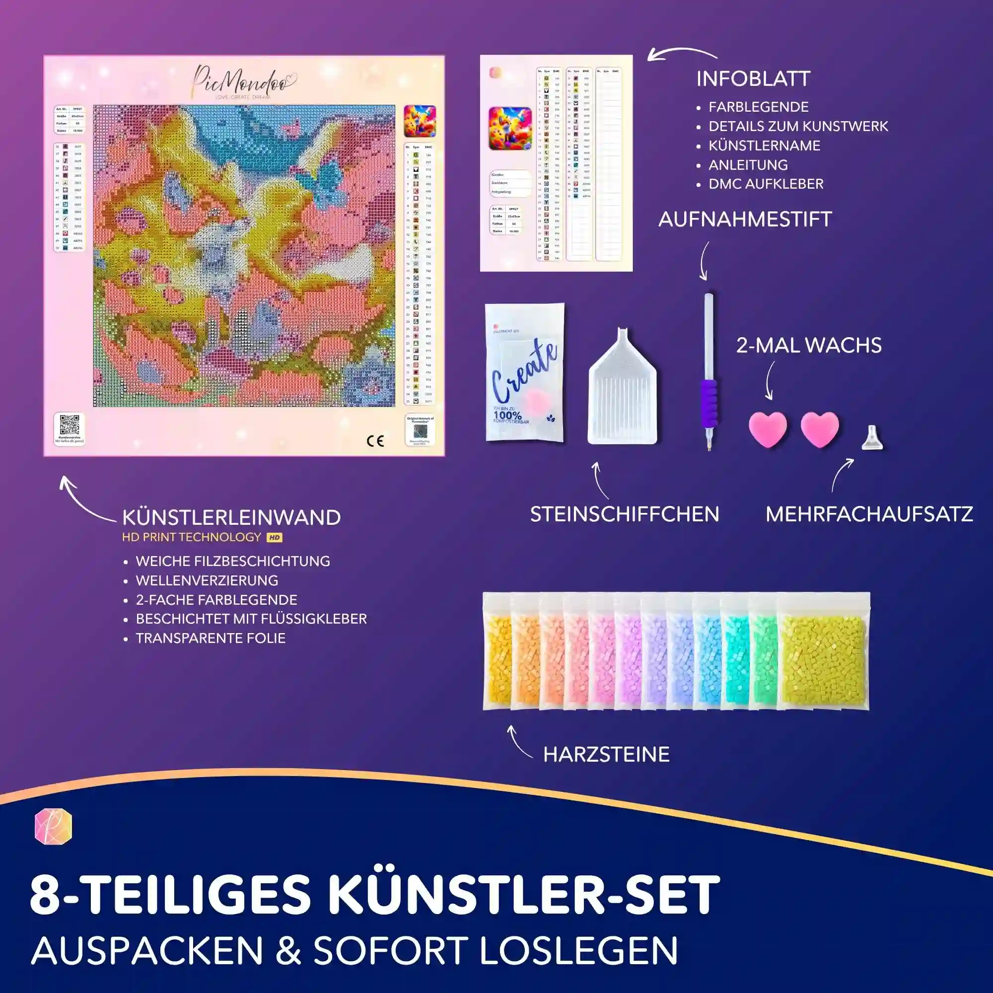 Diamond Painting Kids - Der kleine Fuchs im Zauberland - Image 4