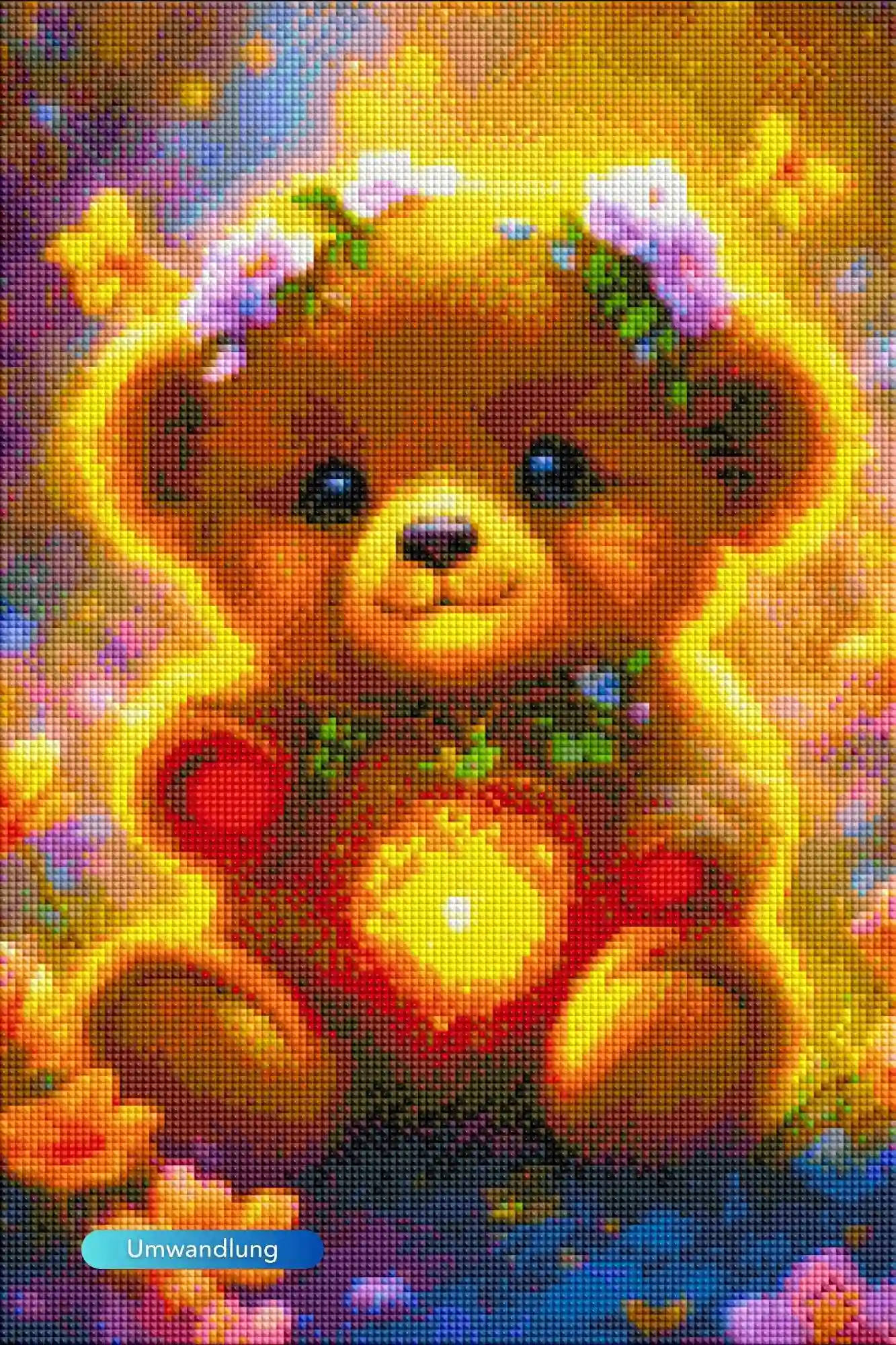 Diamond Painting - Kleiner Leuchtbär - Image 2