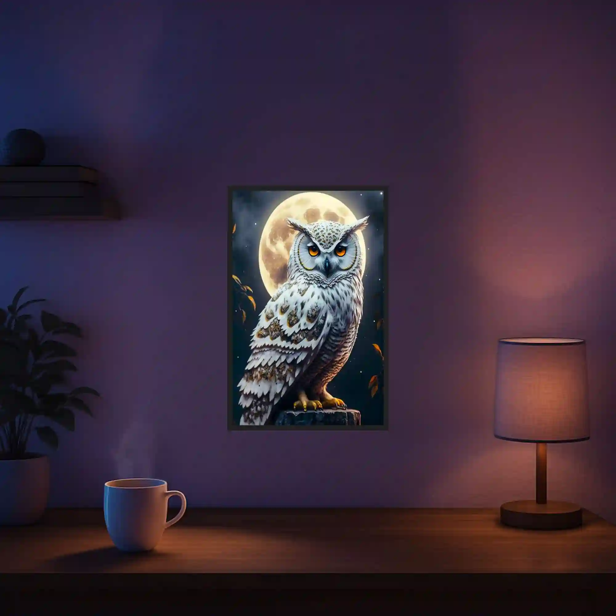Diamond Painting Leuchtbild Special - Eule im Mondschein - Image 5
