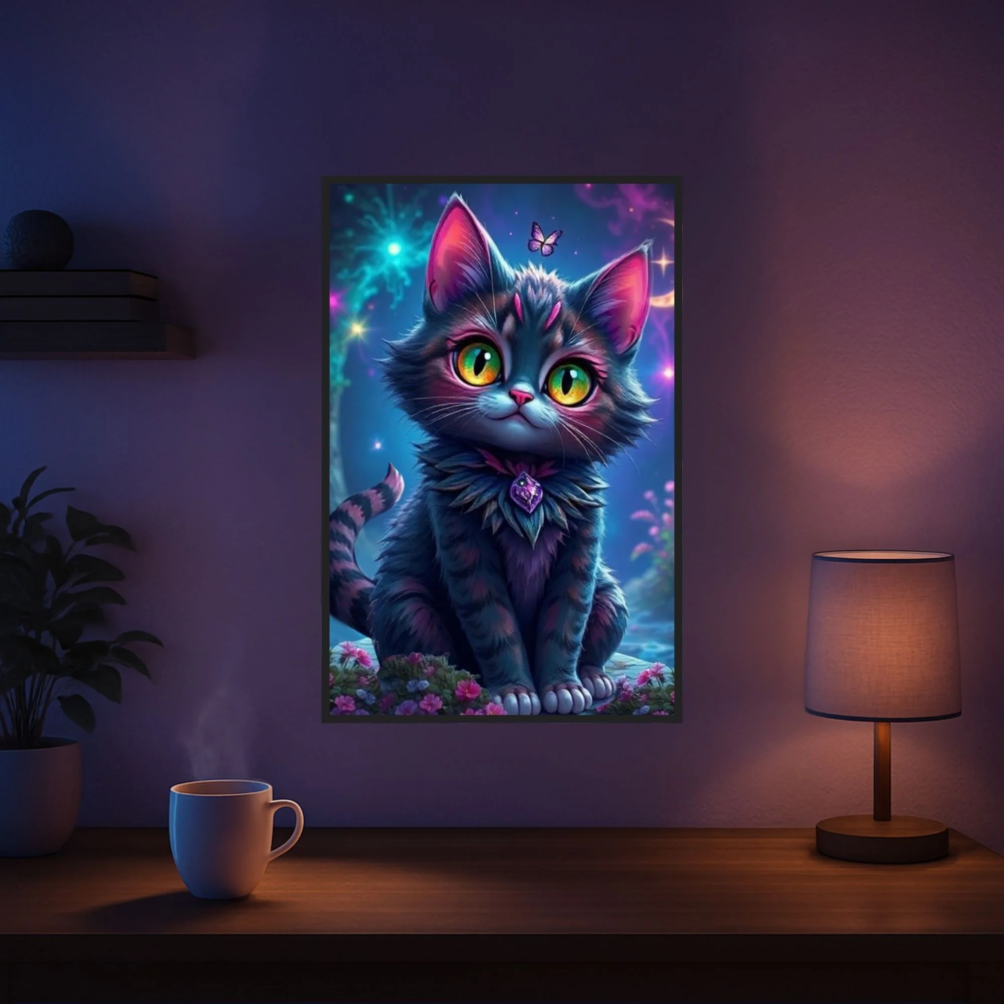 Diamond Painting - Night Cat - Image 5