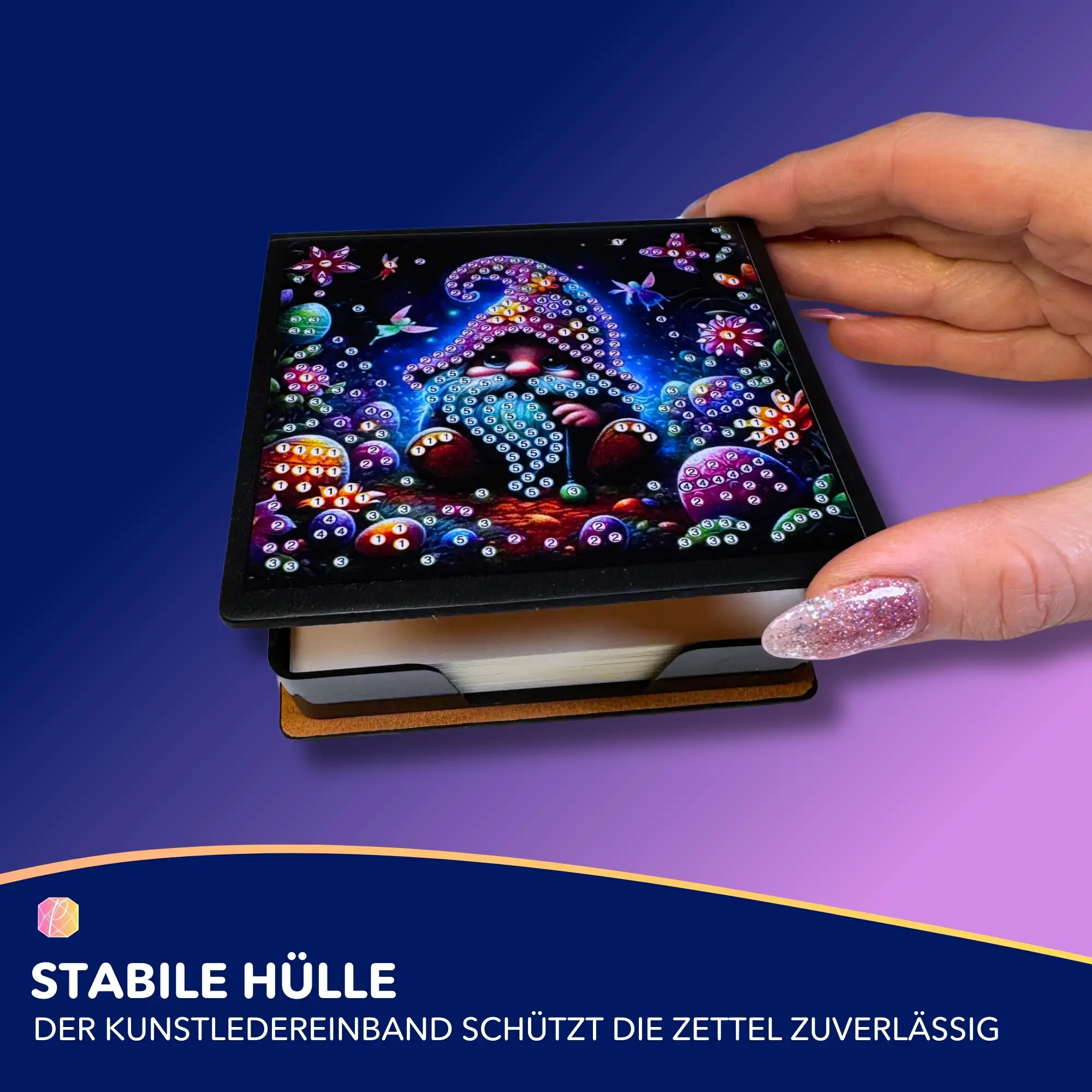 Diamond Painting Notizzettel - Osterzwerg - Image 3