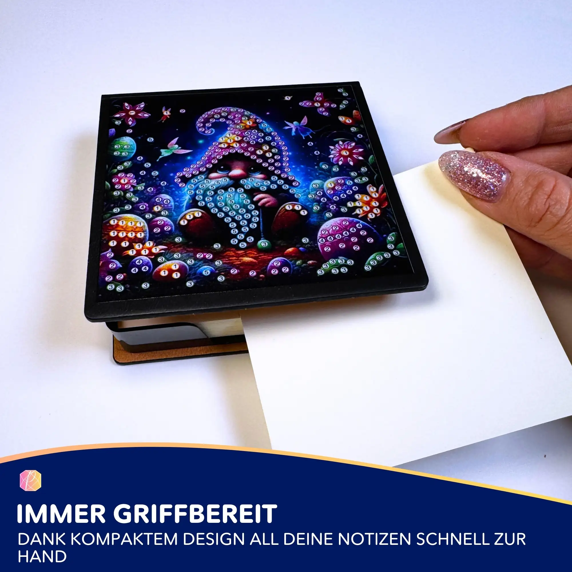 Diamond Painting Notizzettel - Osterzwerg - Image 4