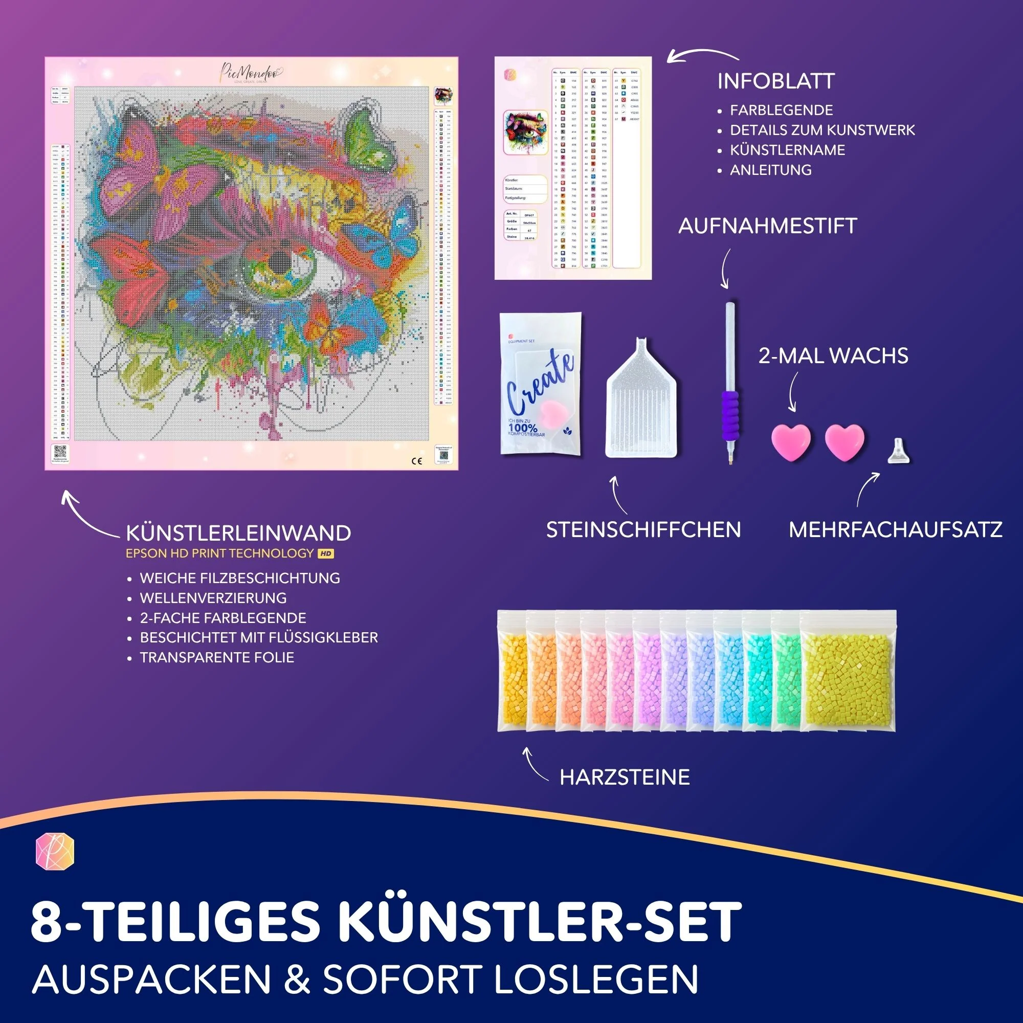 Diamond Painting Multi Special - Eye of Butterflies - Image 4