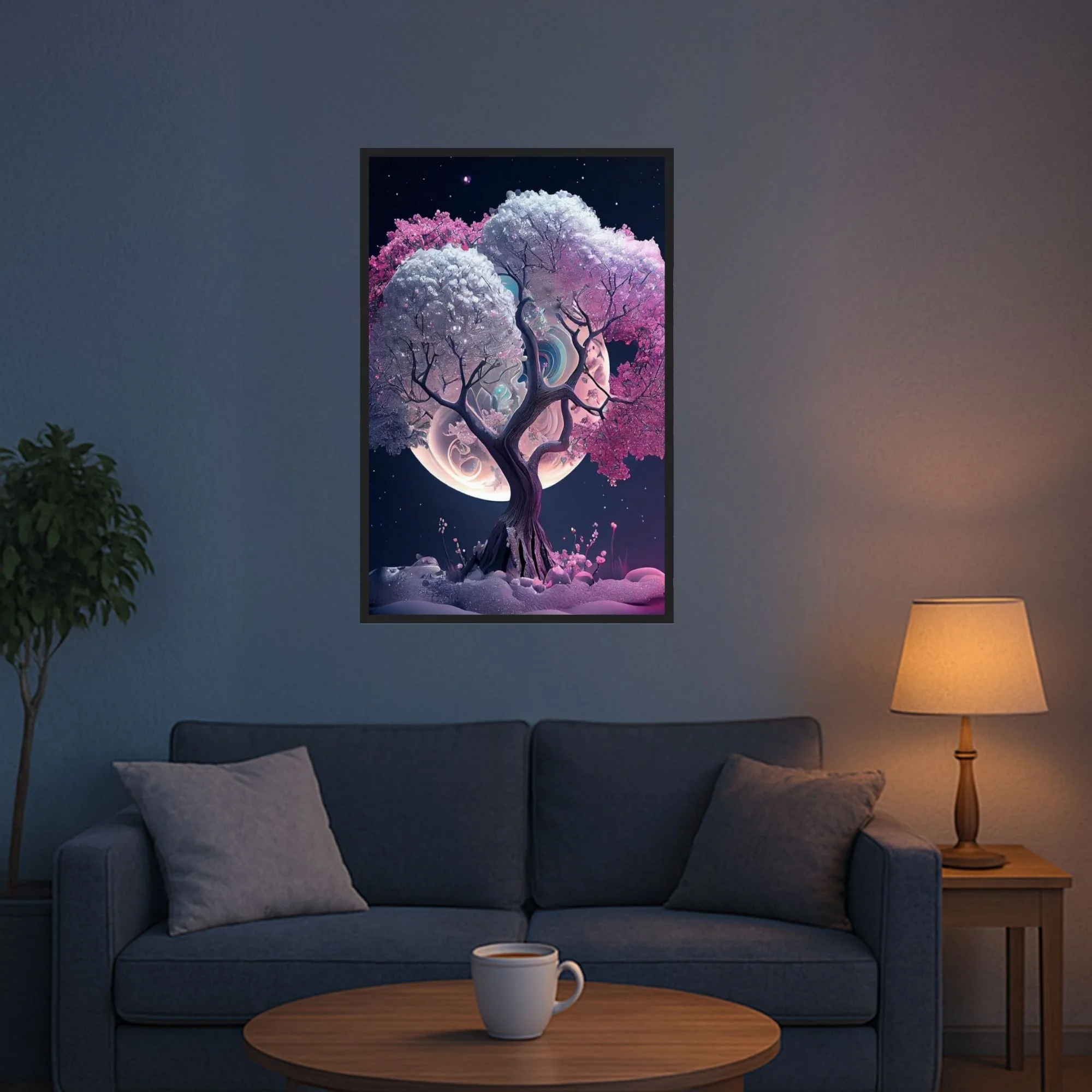 Diamond Painting Multi Special - Pink Tree at Night - Image 5