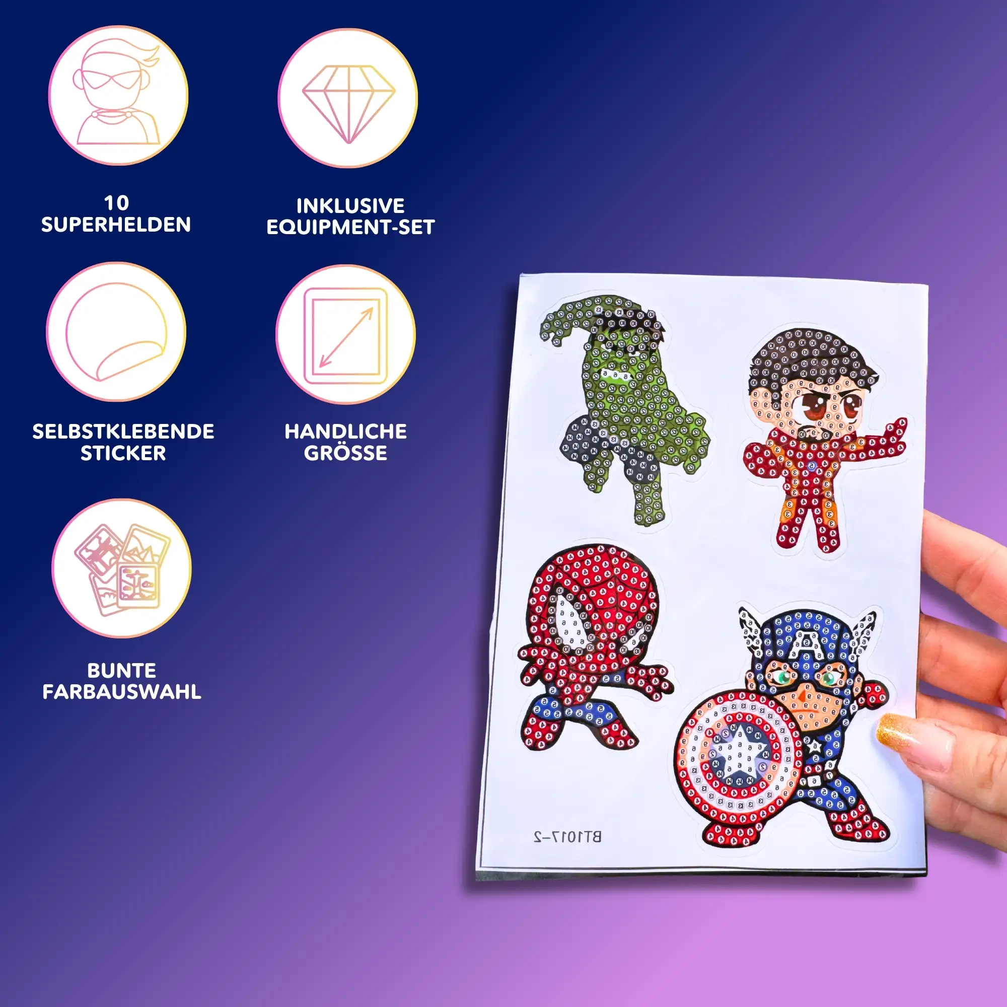 Diamond Painting Sticker - Superhelden - Image 9