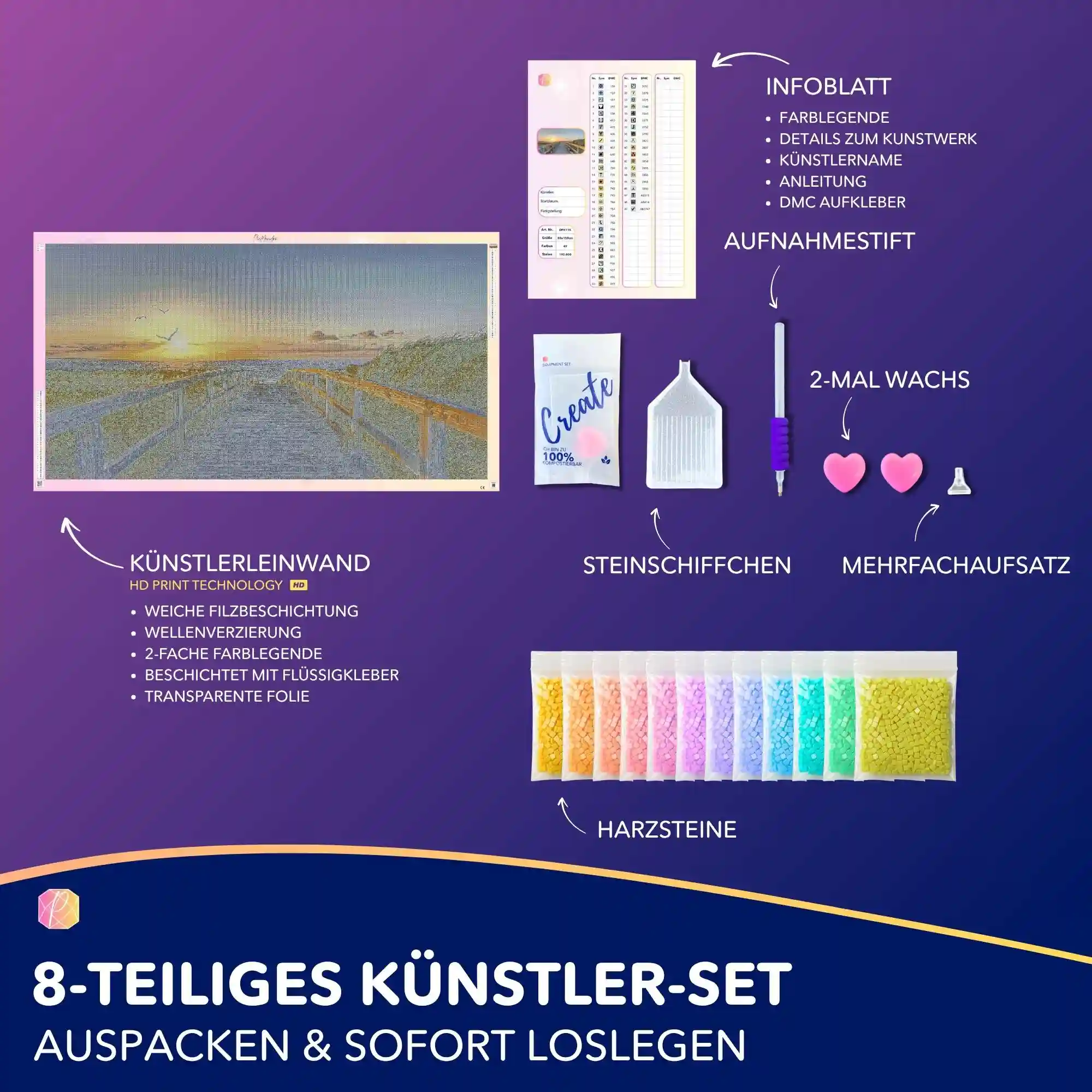 Diamond Painting XXXL - Strand der Ruhe - Image 3