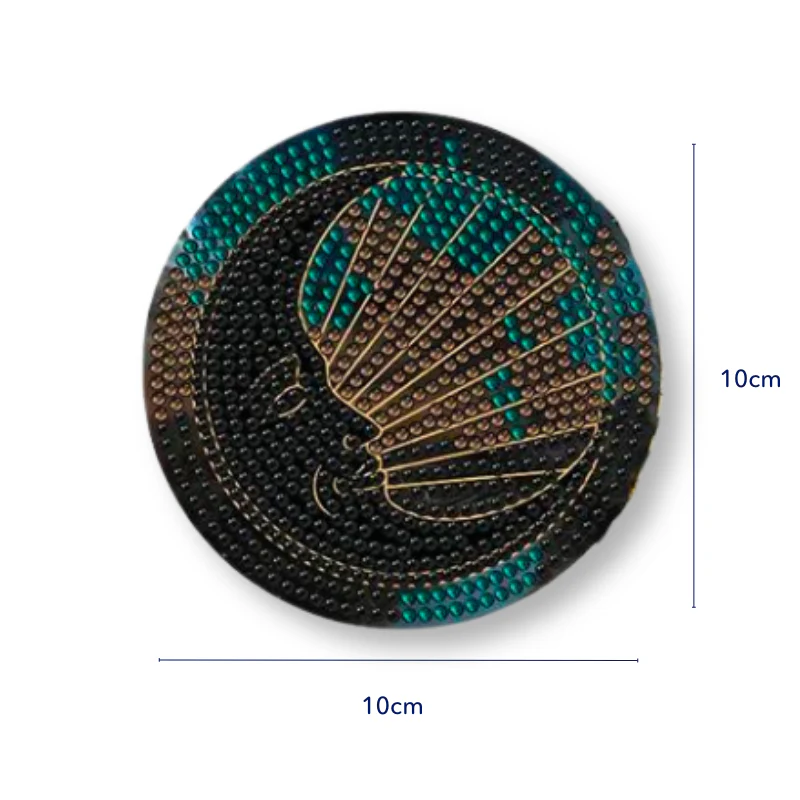Diamond Painting - Untersetzer "Black dream" - Image 3