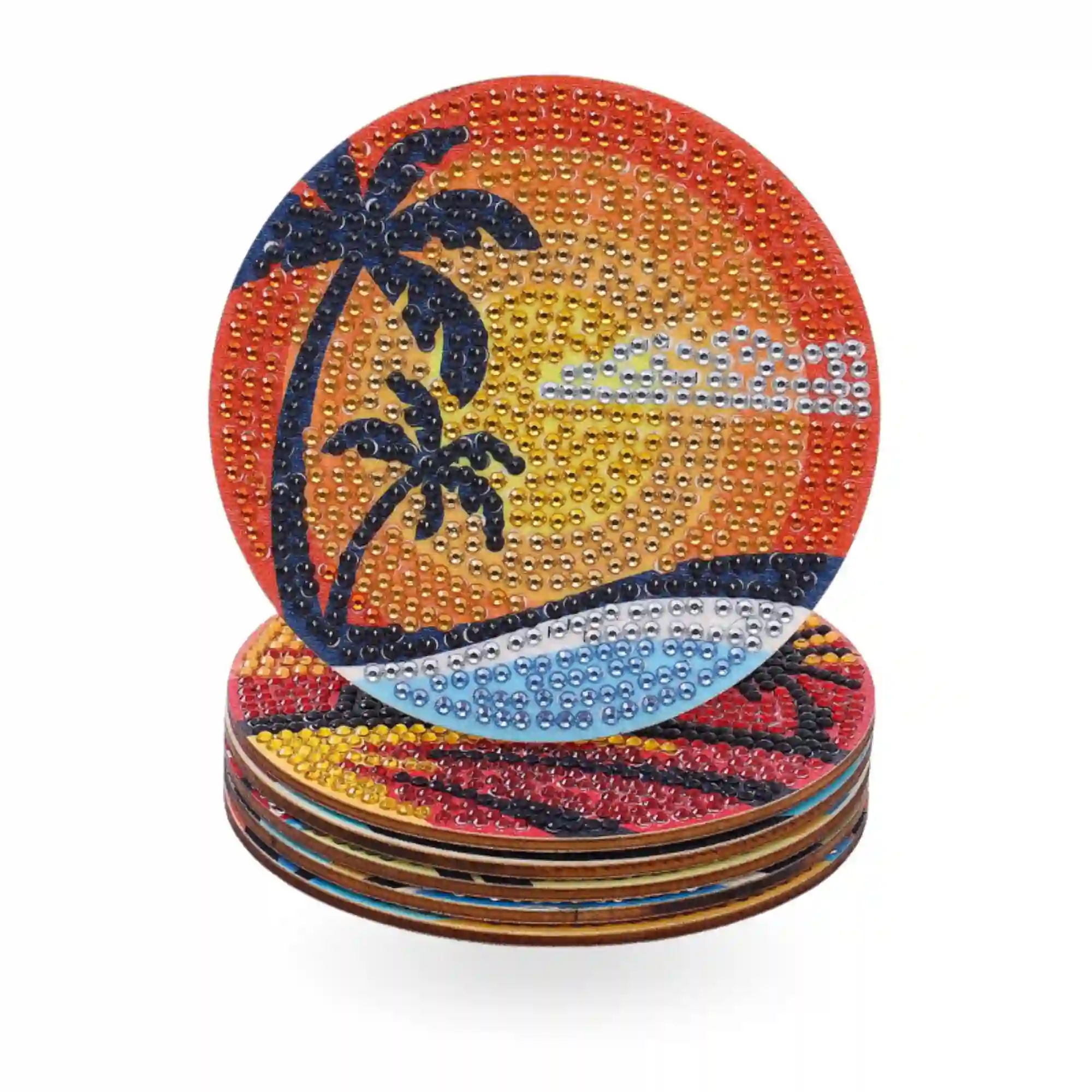 Diamond Painting - Untersetzer "Sunset-Love" - Image 3
