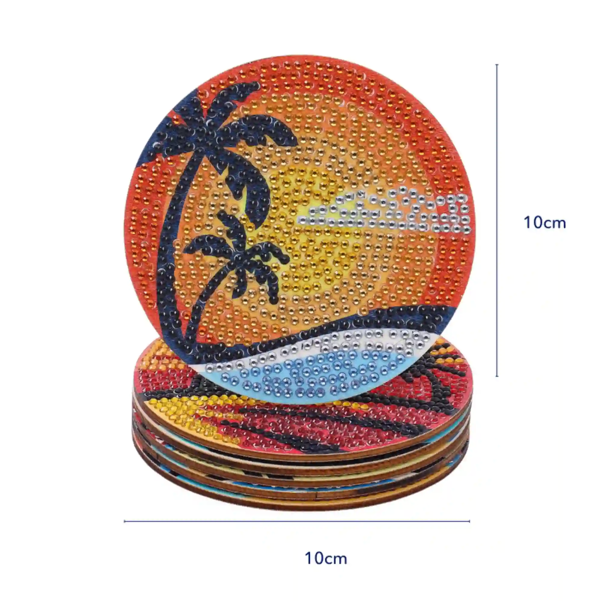 Diamond Painting - Untersetzer "Sunset-Love" - Image 7