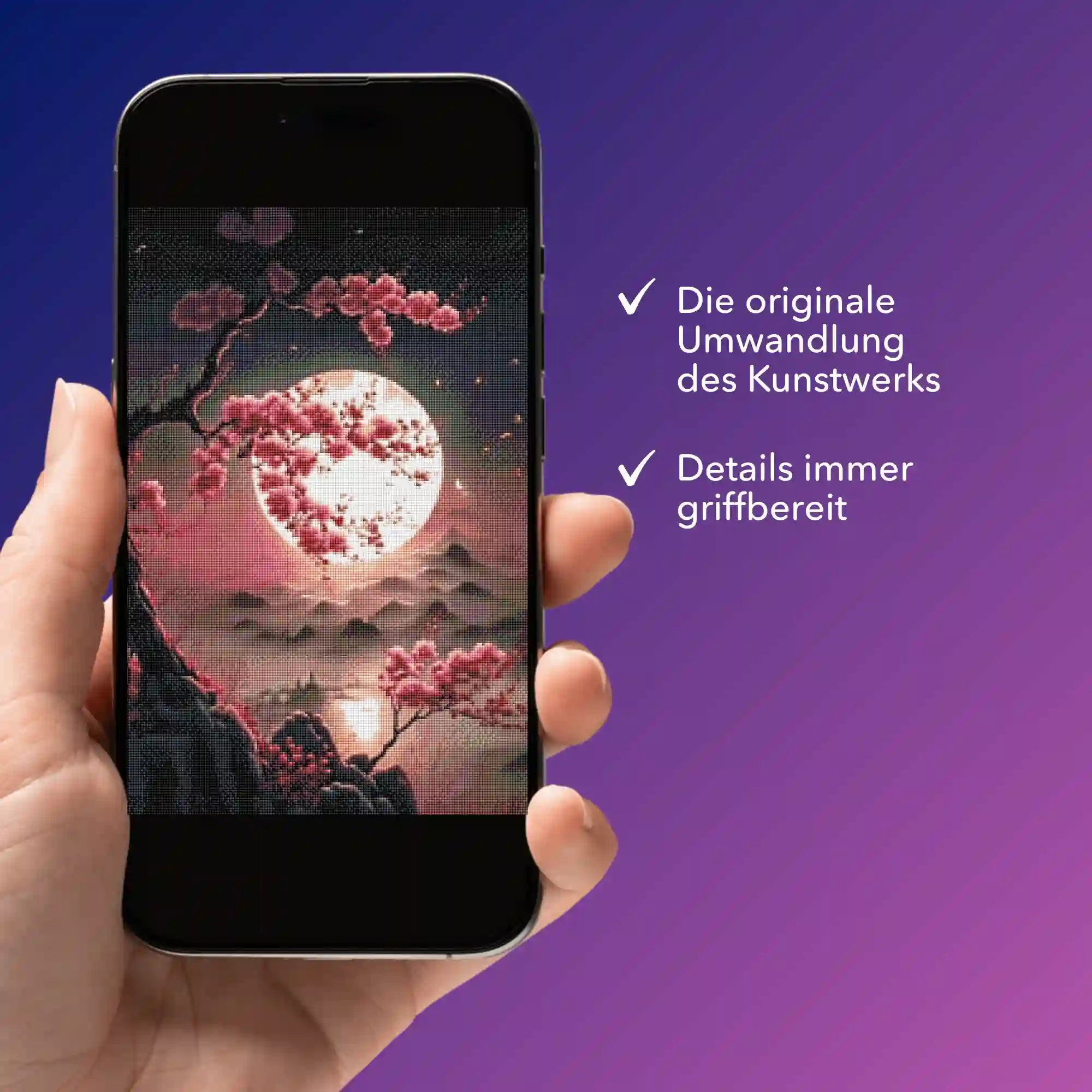 Digitale Bildmappe - Kirschblüten im Mondschein - Image 3