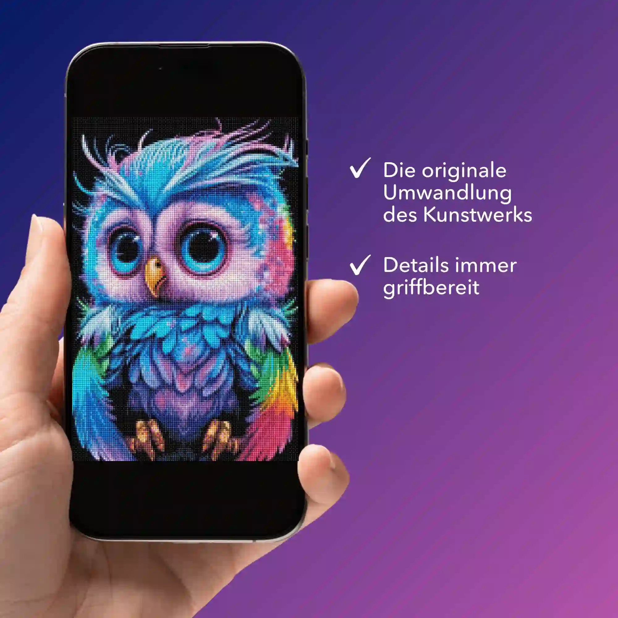 Digitale Bildmappe - Kleine bunte Eule im Rausch der Farben - Image 3