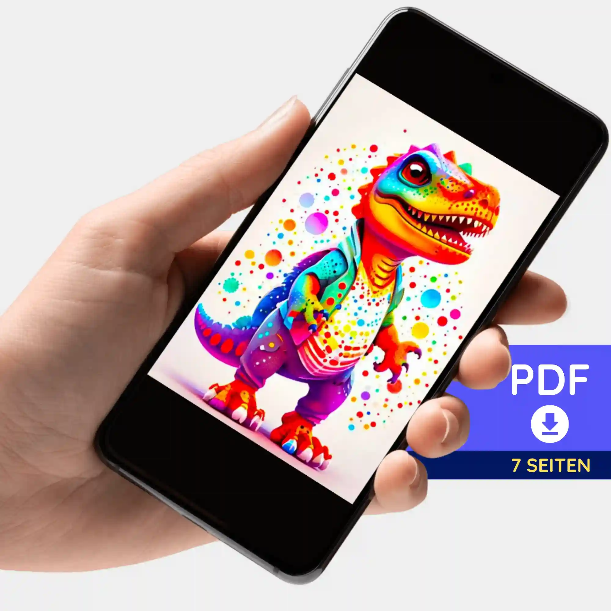 Digitale Bildmappe - Kunterbunter Dinosaurier