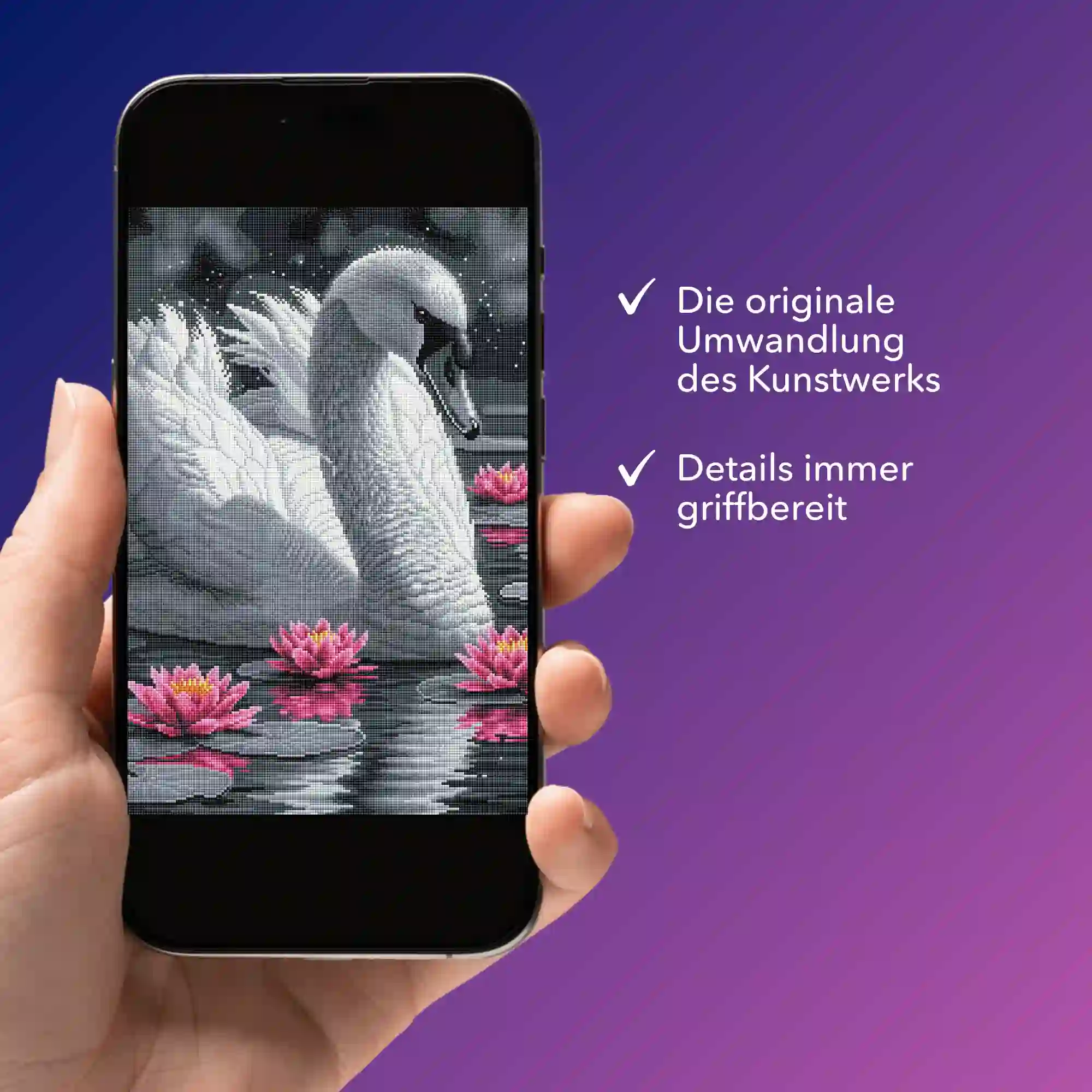 Digitale Bildmappe - Schwan im Seerosensee - Image 3