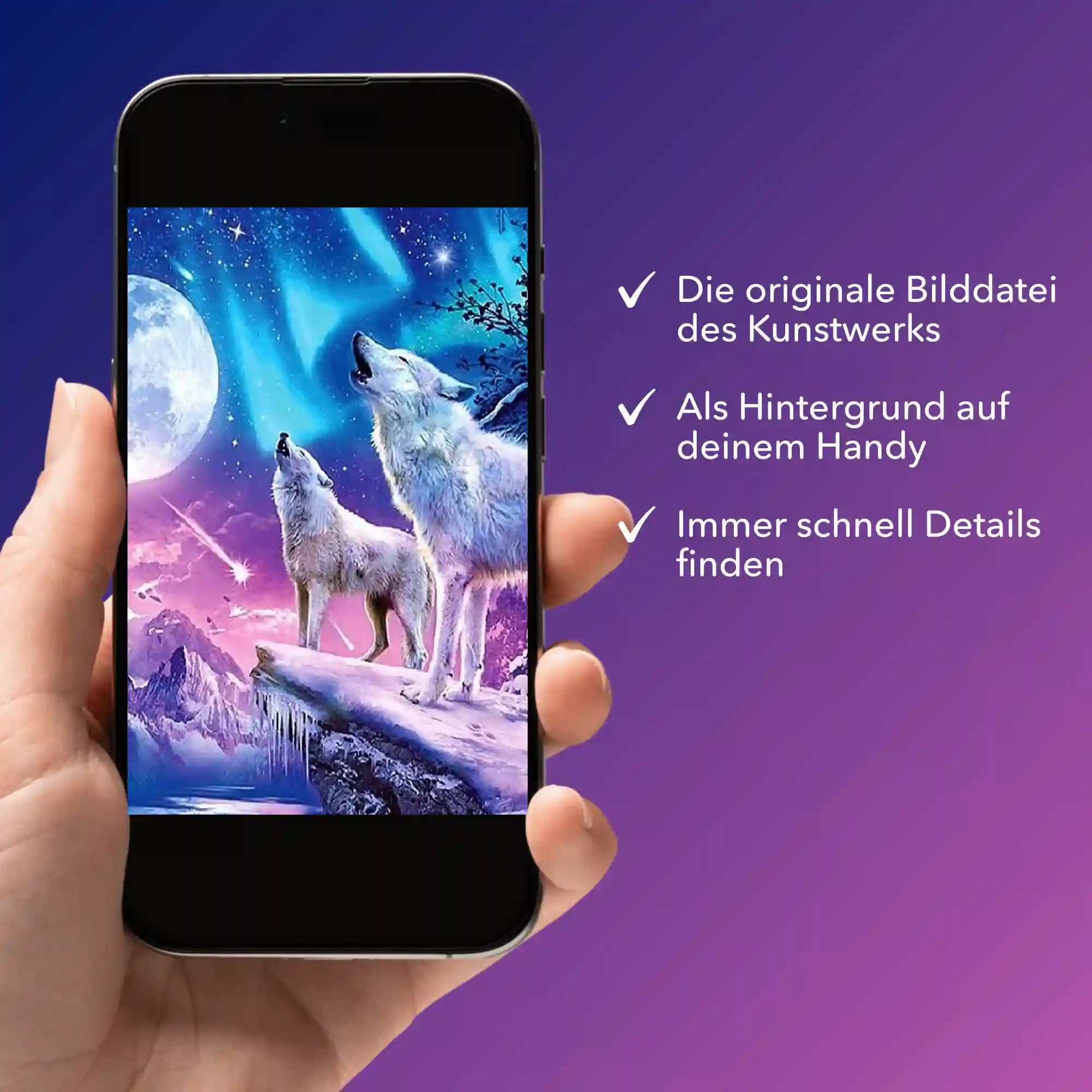 Digitale Bildmappe - Weiße Wölfe im Winterland - Image 2