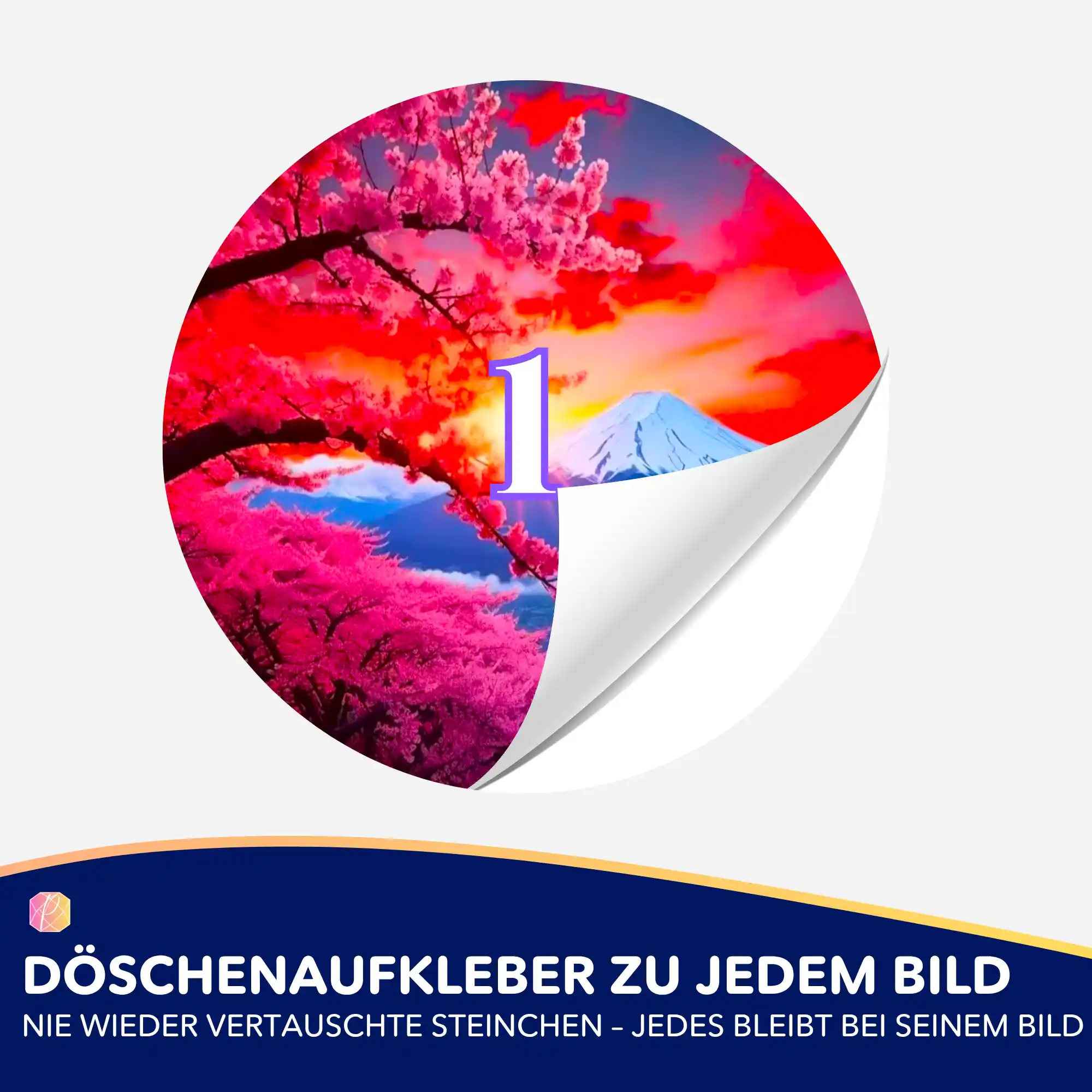 Döschenaufkleber - Berg der Kirschblüten - Image 2